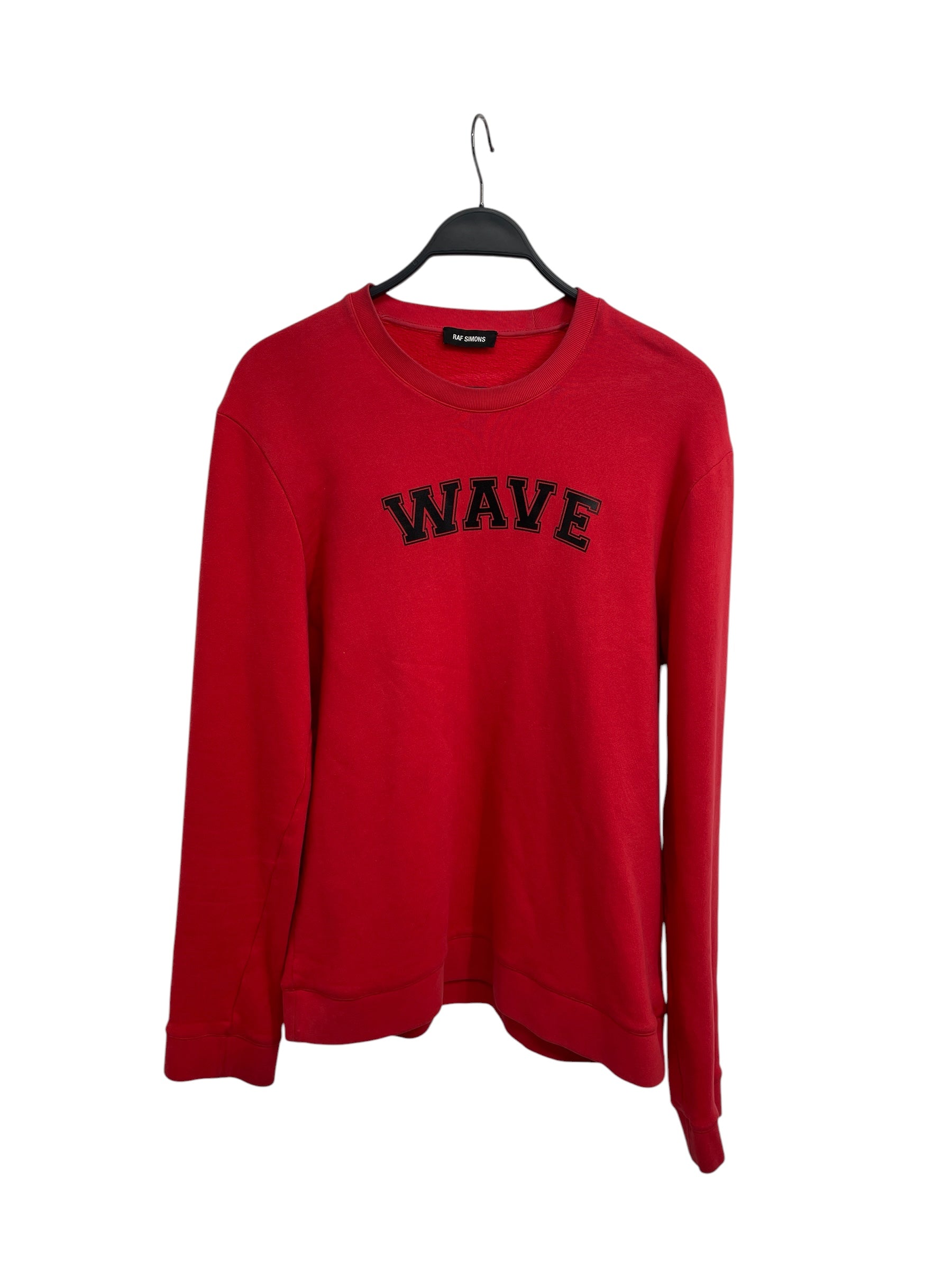 RAF SIMONS/Sweater/M/Graphic/Cotton/RED/WAVE view 1