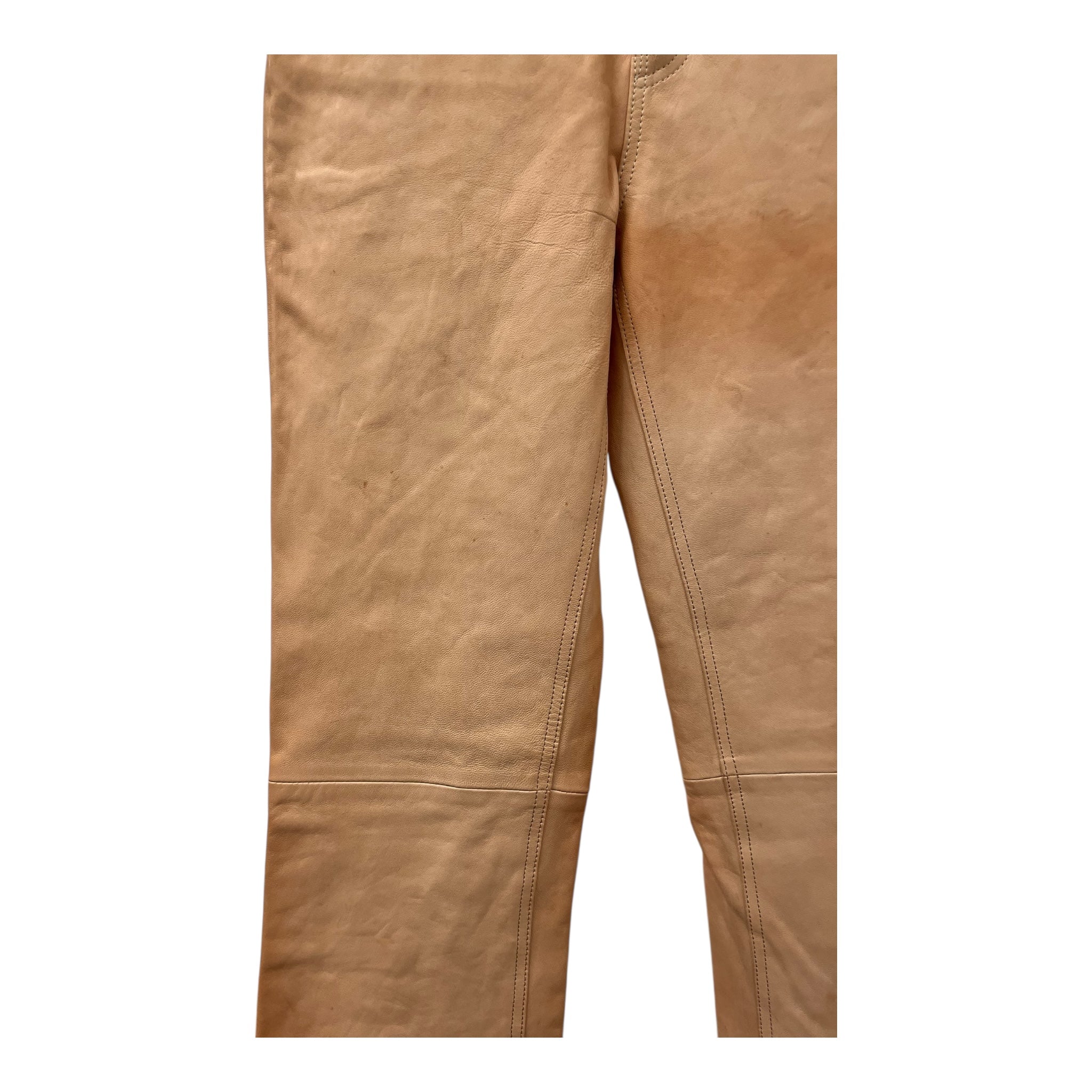 Helmut Lang/Straight Pants/26/Leather/PNK/HIGH WAIST LEATHER PANT view 6