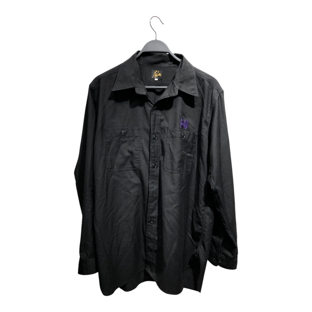 Needles/LS Shirt/L/Cotton/BLK/Purple butterfly view 1