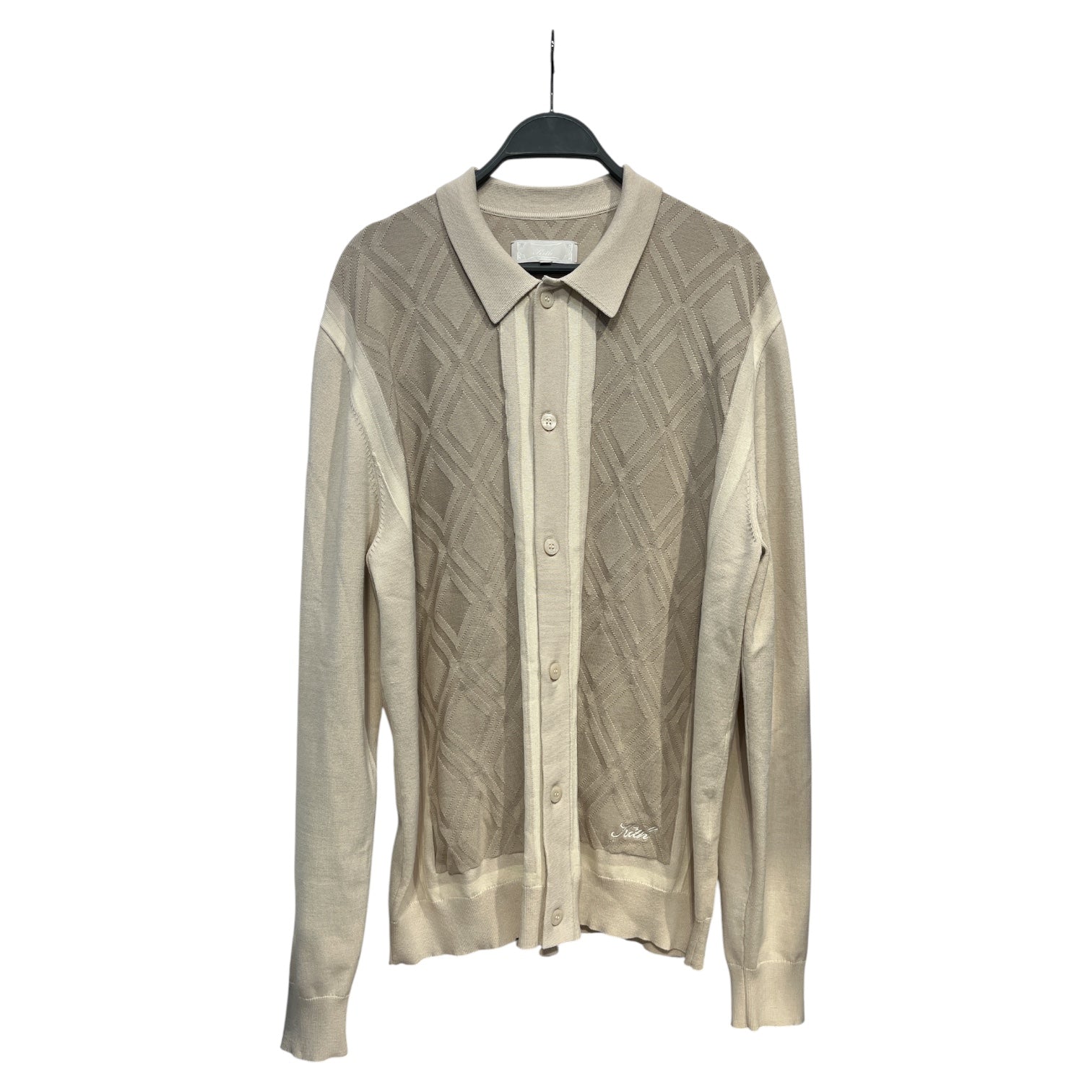 KITH/LS Shirt/M/BEG/DIAMOND PATTERN view 1
