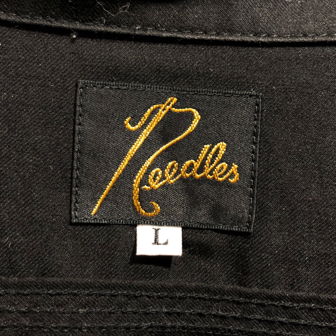 Needles/LS Shirt/L/Cotton/BLK/Purple butterfly view 3