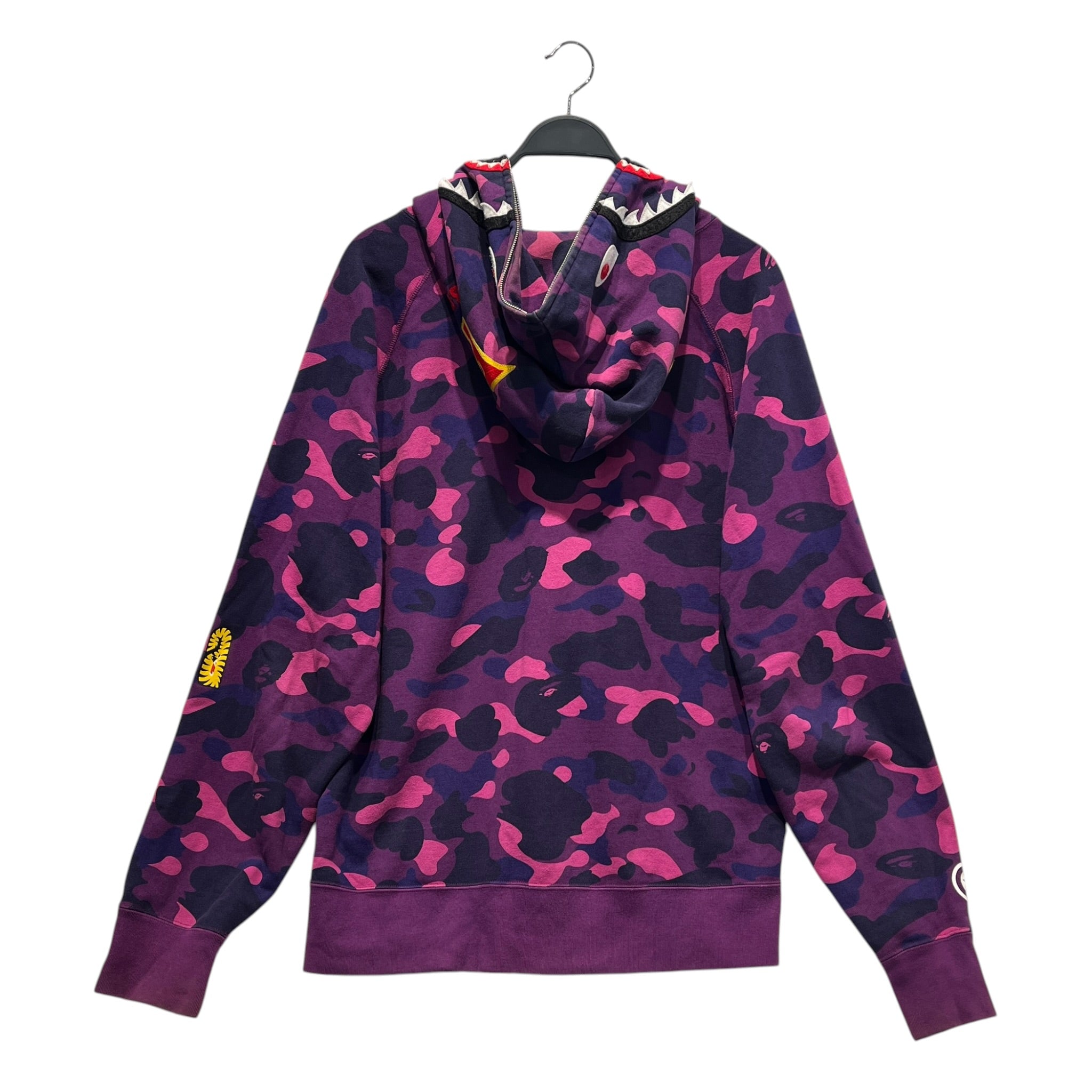 A BATHING APE/Zip Up Hoodie/XL/Camouflage/Cotton/PPL/SHARK HOODIE PONR ON BACK view 2