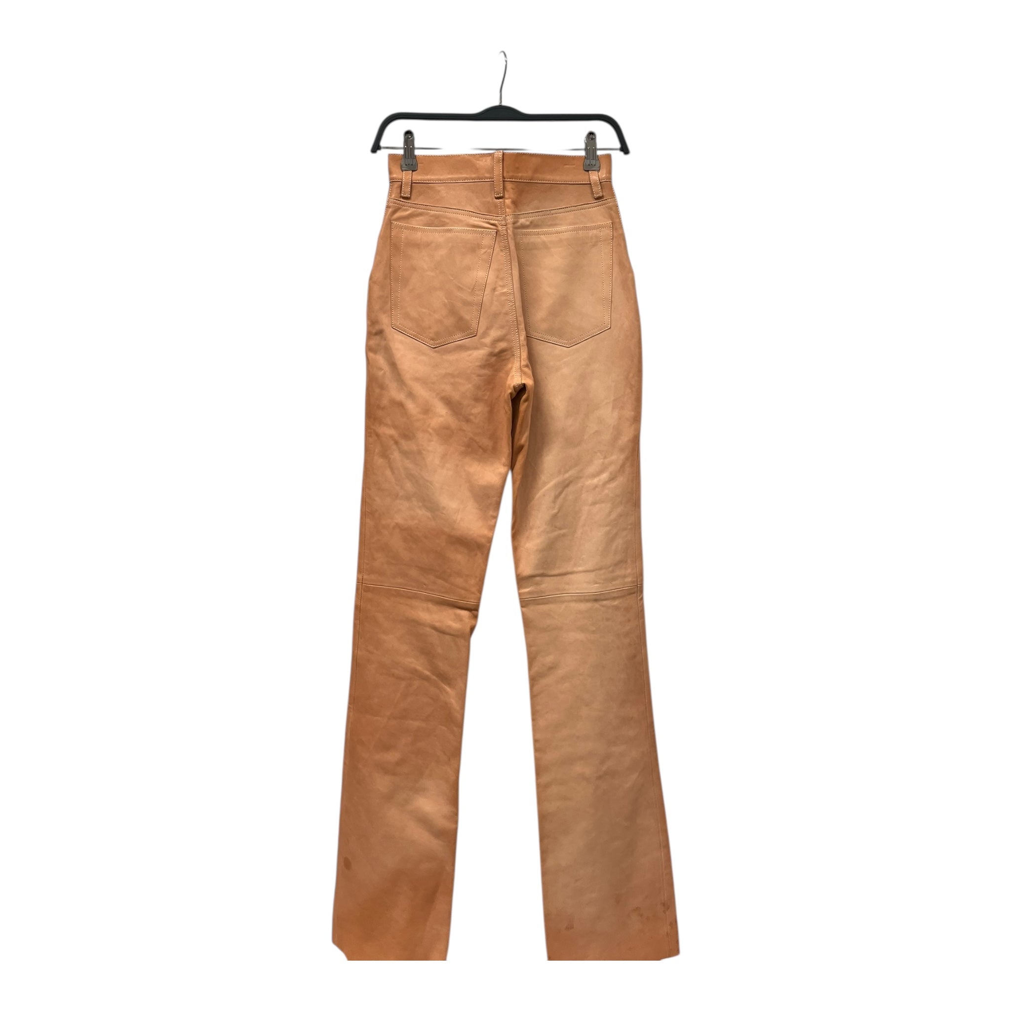 Helmut Lang/Straight Pants/26/Leather/PNK/HIGH WAIST LEATHER PANT view 2