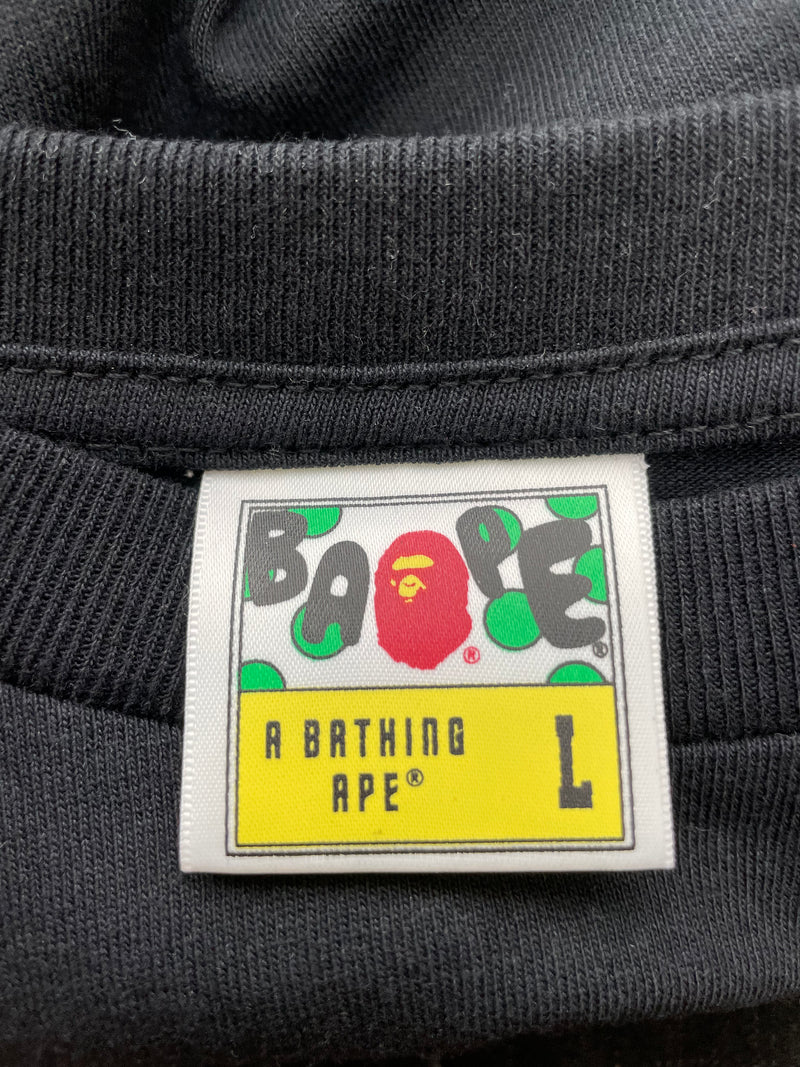 A BATHING APE/LS T-Shirt/L/Cotton/BLK/Graphic/012-013-1999 CROSSBONES