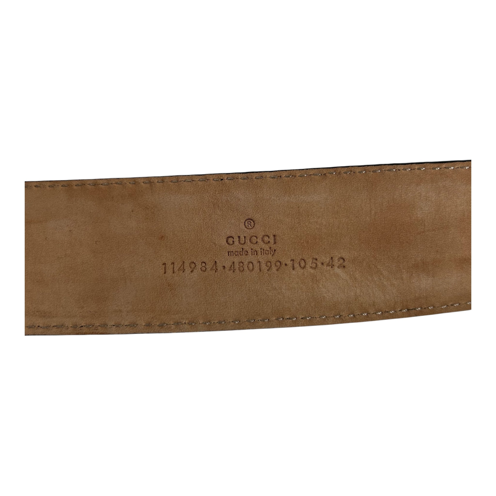 GUCCI/Belt/Leather/BLK/M's/BLACKED OUT MONOGRAM view 3