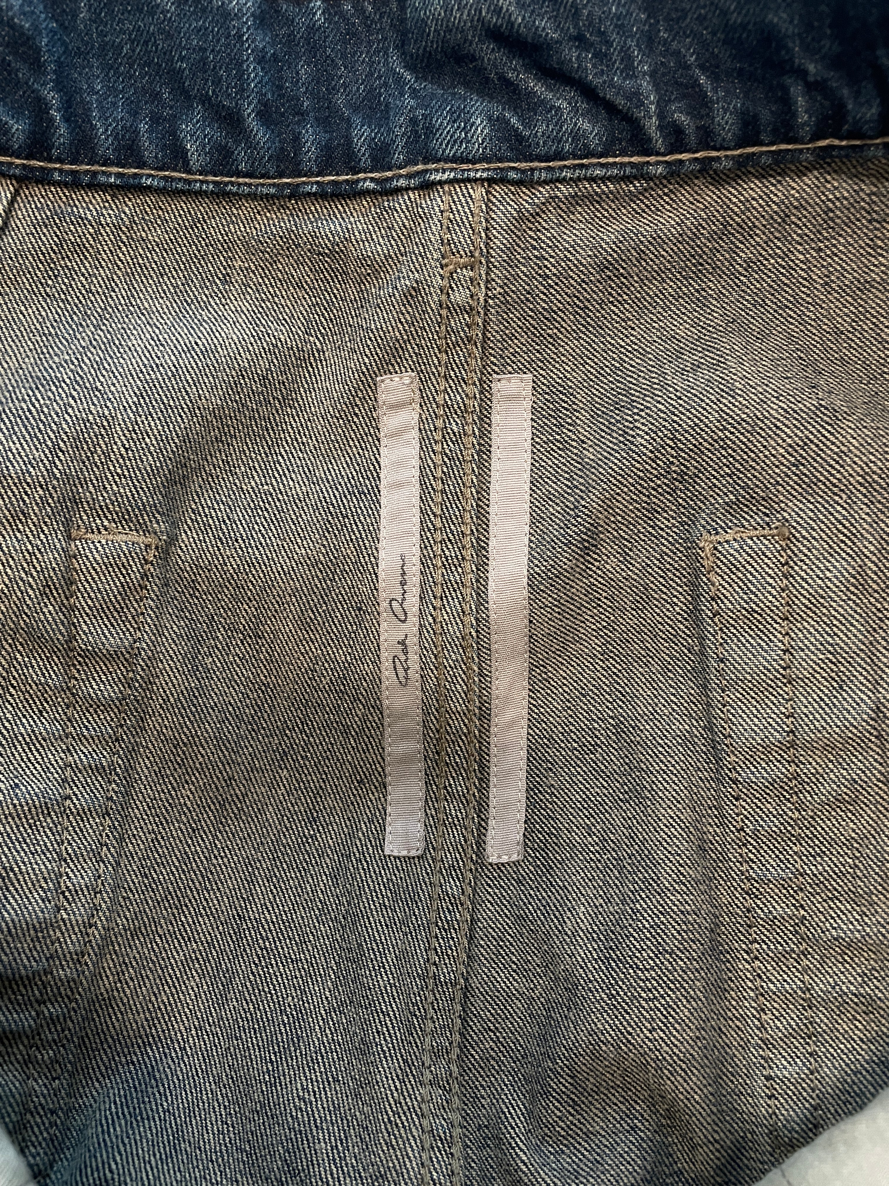 Rick Owens/Bootcut Pants/34/Denim/IDG/Button Fly/DIRT HUSTLER BIAS CUT view 3