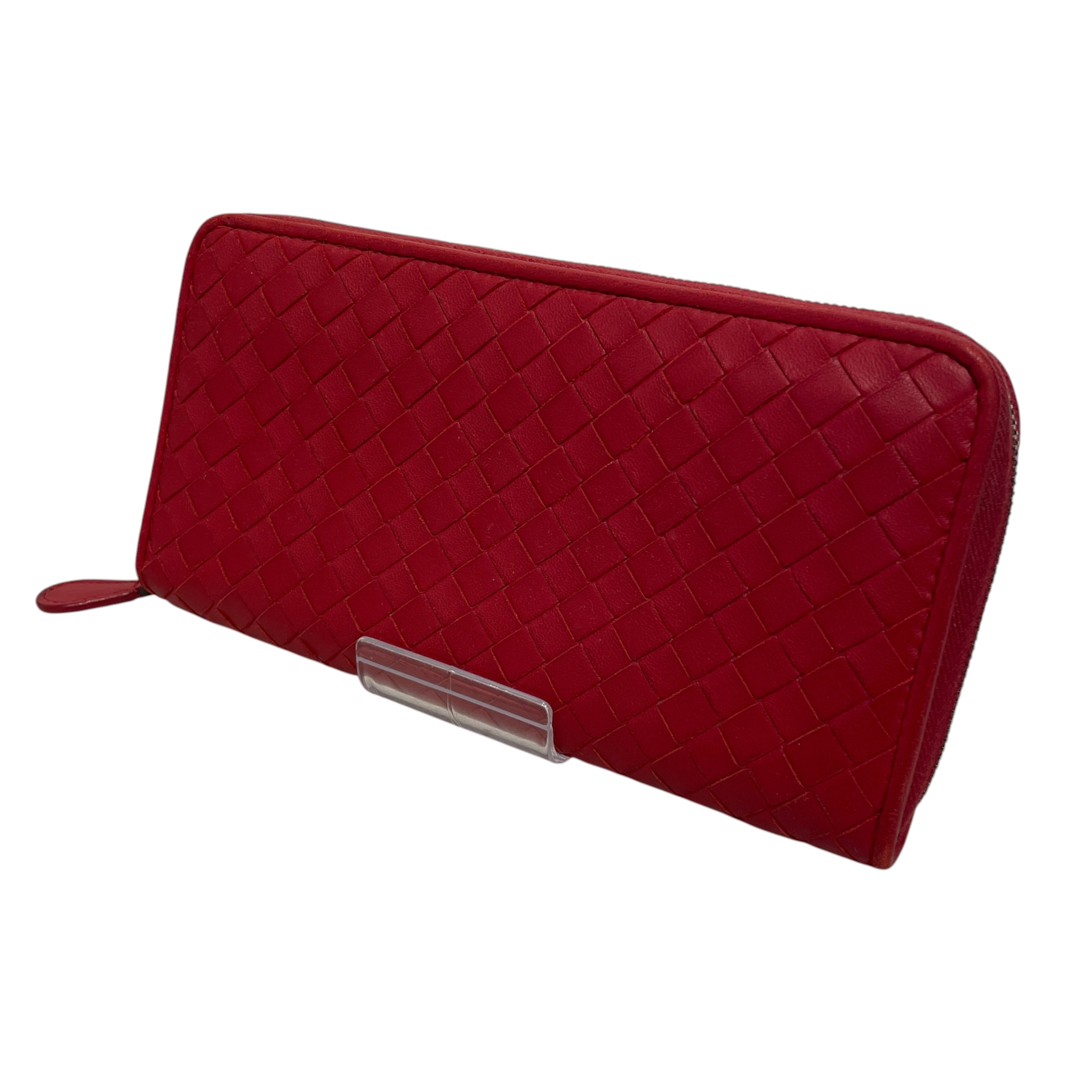 BOTTEGA VENETA/Long Wallet/Leather/RED/L's/ view 1