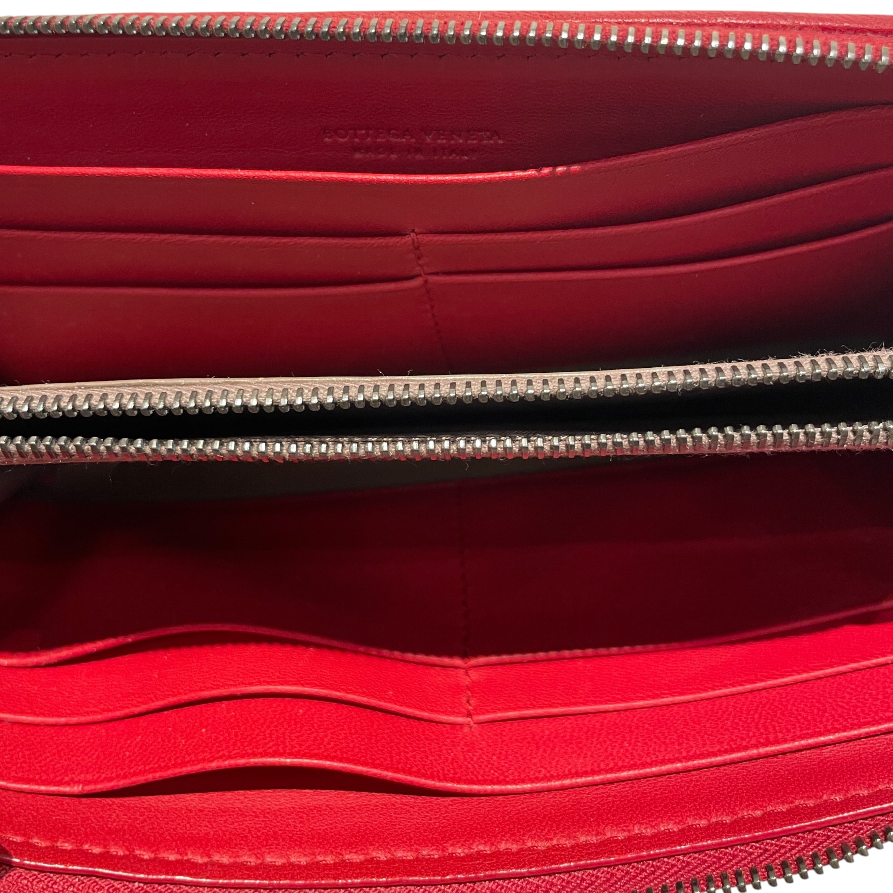 BOTTEGA VENETA/Long Wallet/Leather/RED/L's/ view 4