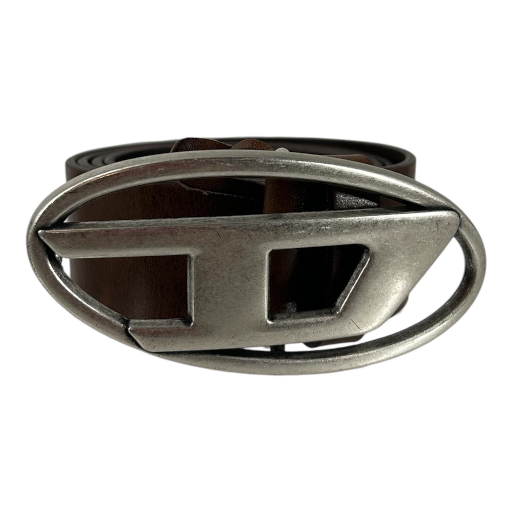 DIESEL/Belt/Leather/BRW/L's/SIL D BUCKLE W BRWN BELT view 1