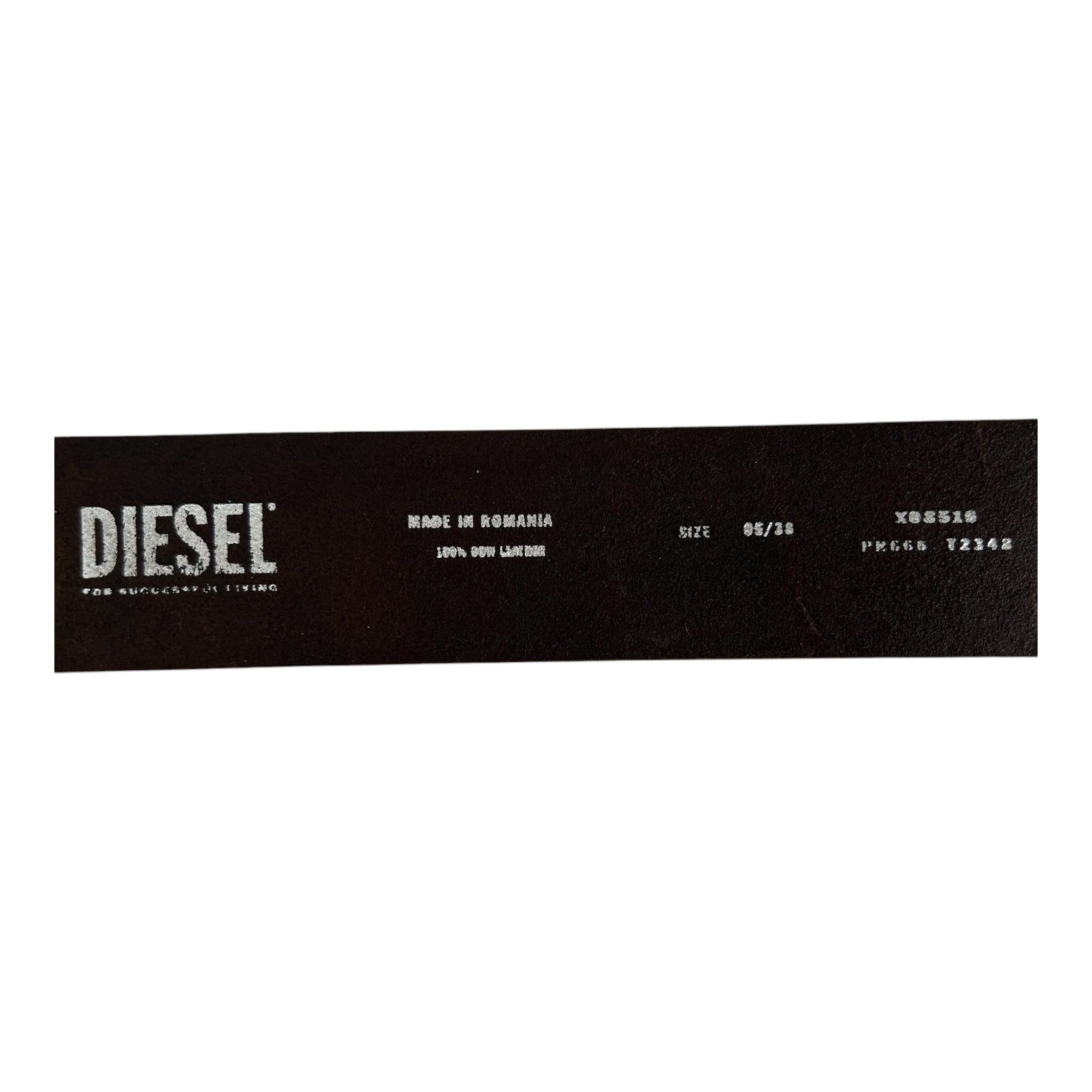 DIESEL/Belt/Leather/BRW/L's/SIL D BUCKLE W BRWN BELT view 3