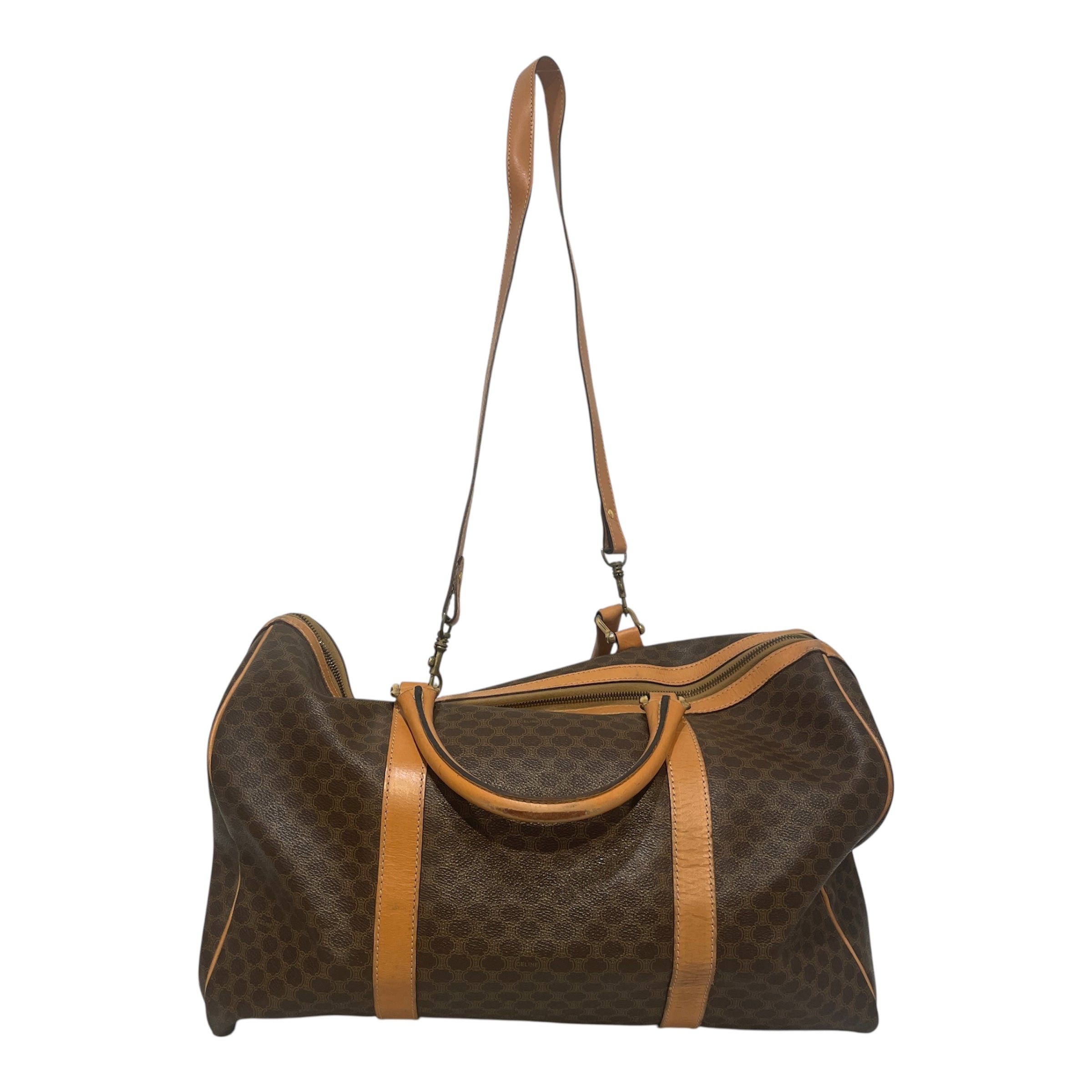 CELINE/Boston Bag/Monogram/Leather/BRW/Macadam Canvas Boston Bag view 1