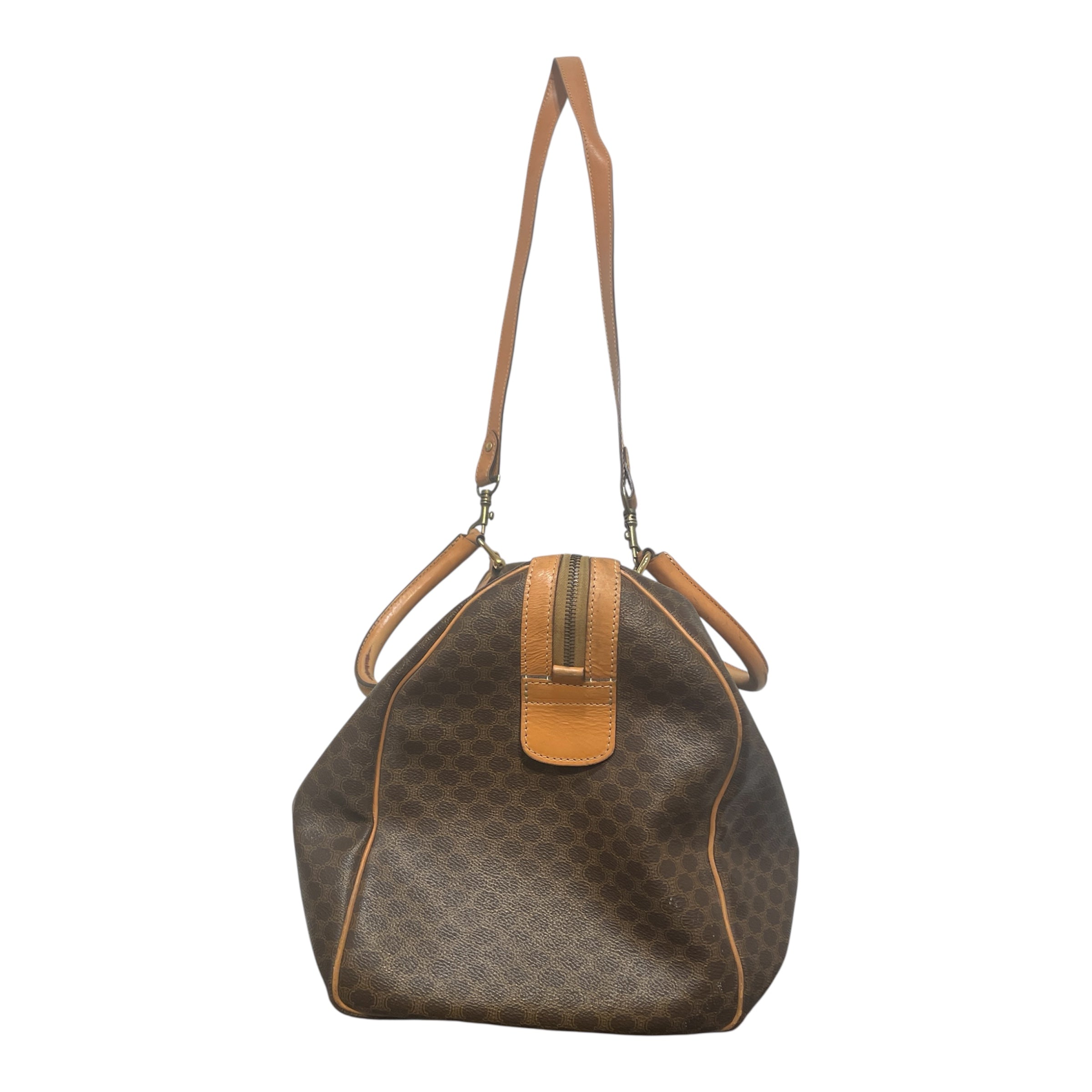 CELINE/Boston Bag/Monogram/Leather/BRW/Macadam Canvas Boston Bag view 2