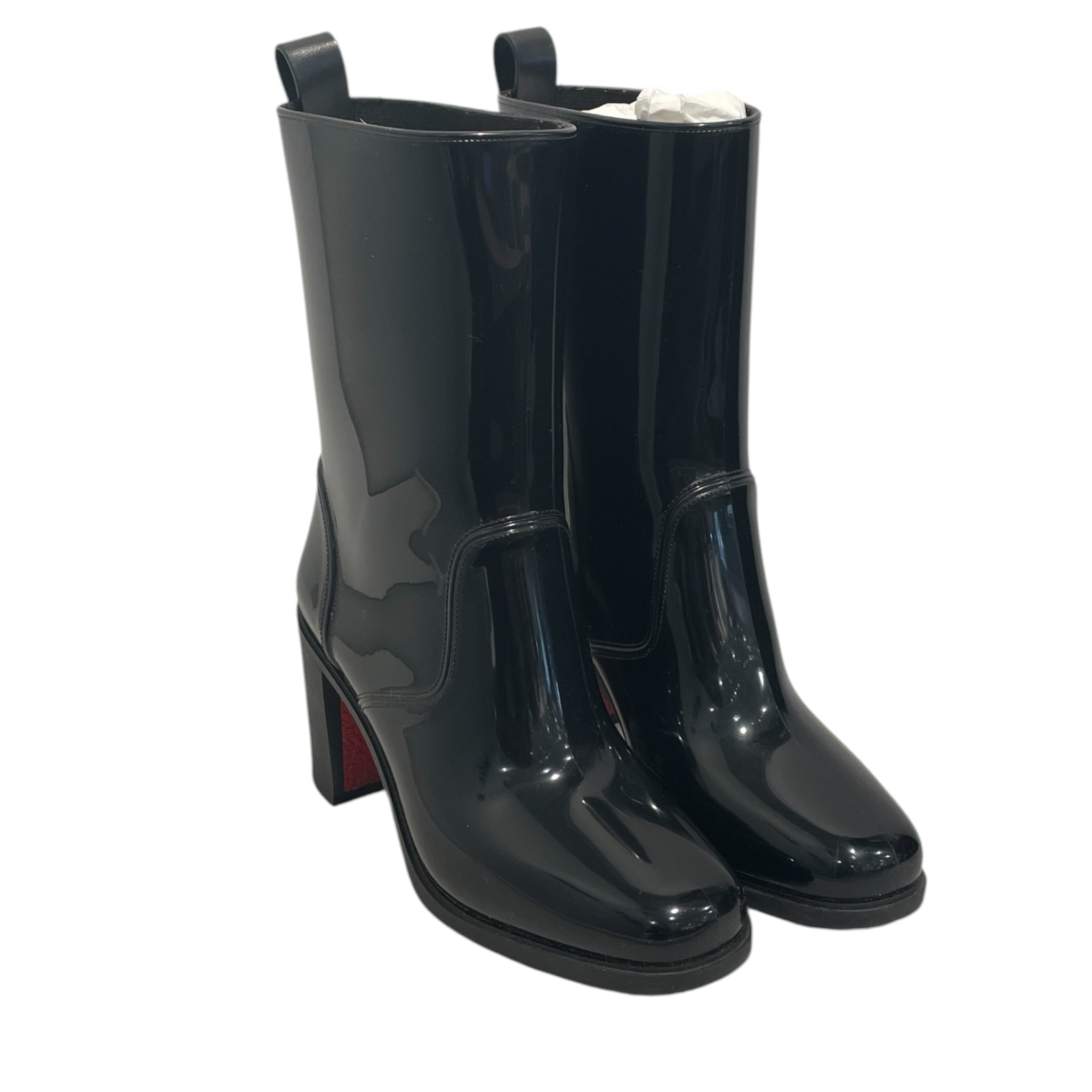 Christian Louboutin/Rain Boots/EU 37/BLK/Loubourain 70 Glossy Rubber view 1