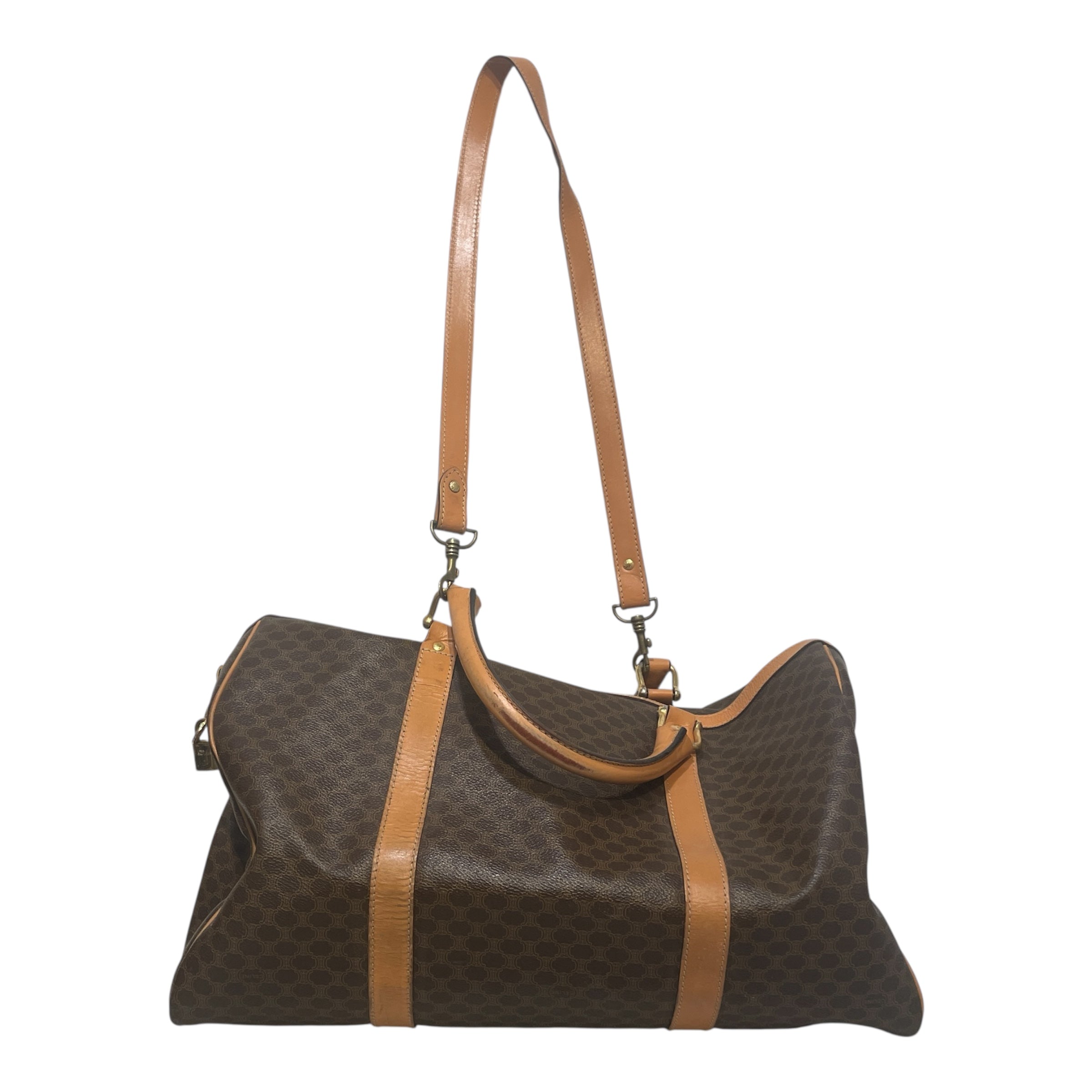 CELINE/Boston Bag/Monogram/Leather/BRW/Macadam Canvas Boston Bag view 3