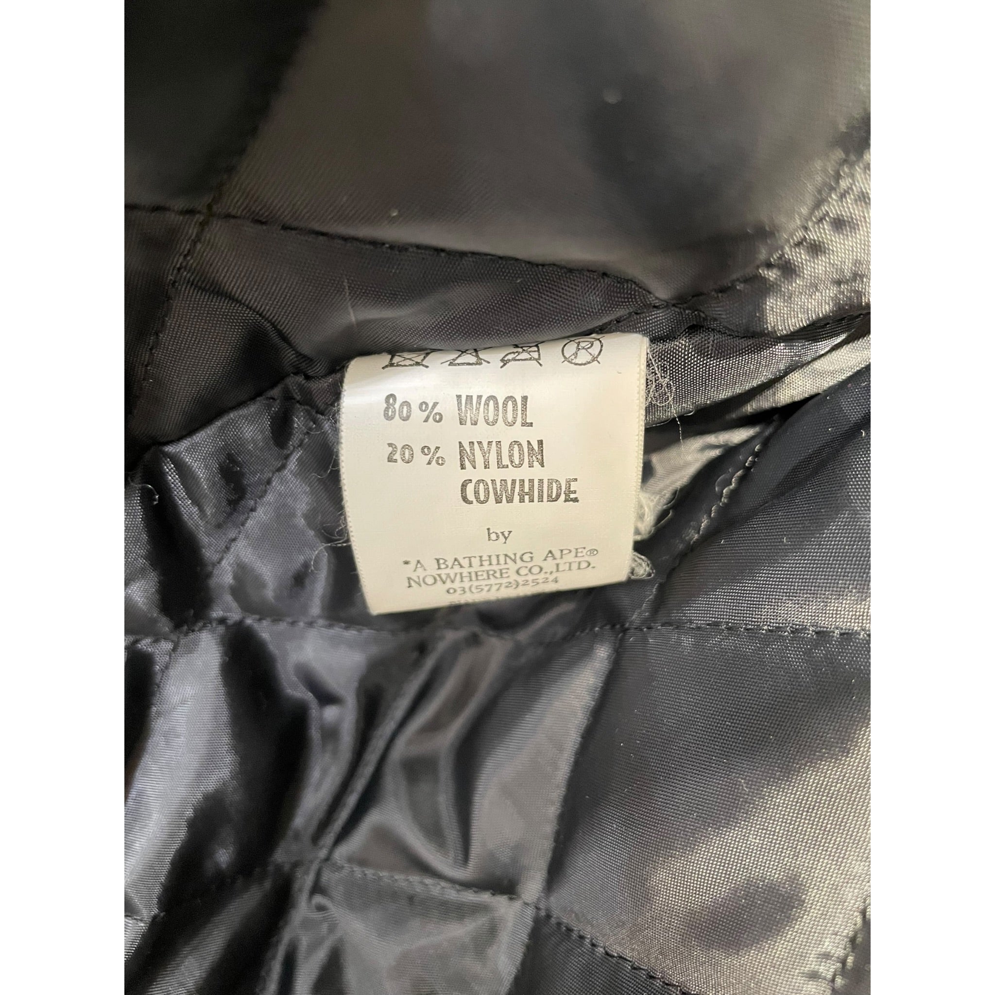 A BATHING APE/Souvenir Jkt/L/Wool/GRY/(B) VARSITY JACKET view 4