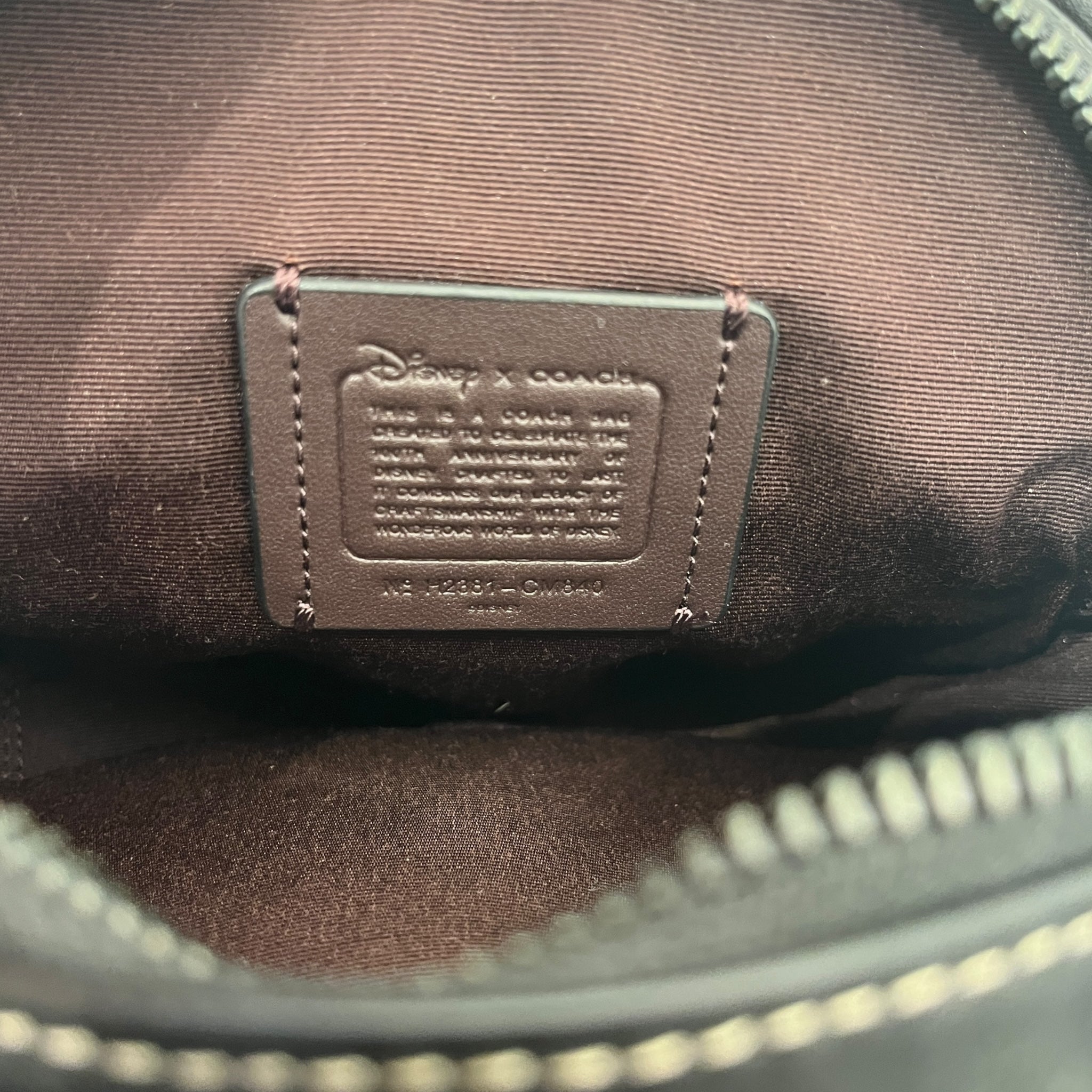 COACH/Cross Body Bag/Leather/BLK/disney mikey view 3