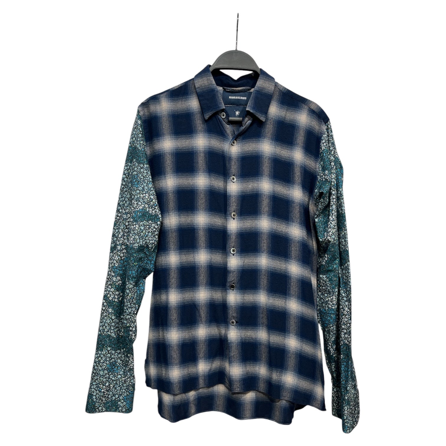 MIHARA YASUHIRO/LS Shirt/46/NVY/Plaid/ view 1
