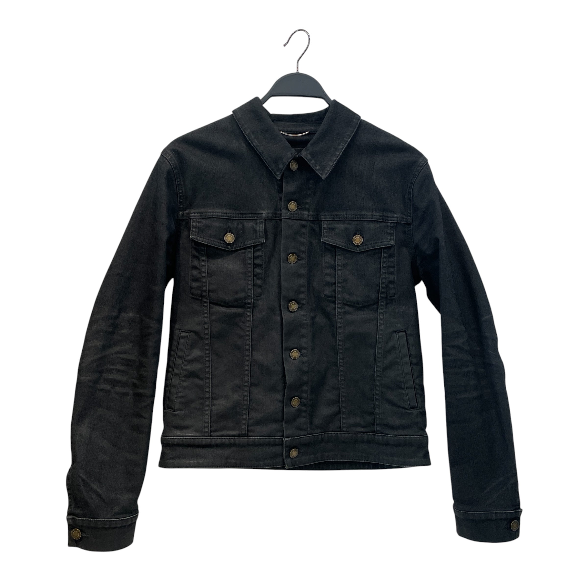 SAINT LAURENT/Denim Jkt/S/Cotton/BLK/ view 1