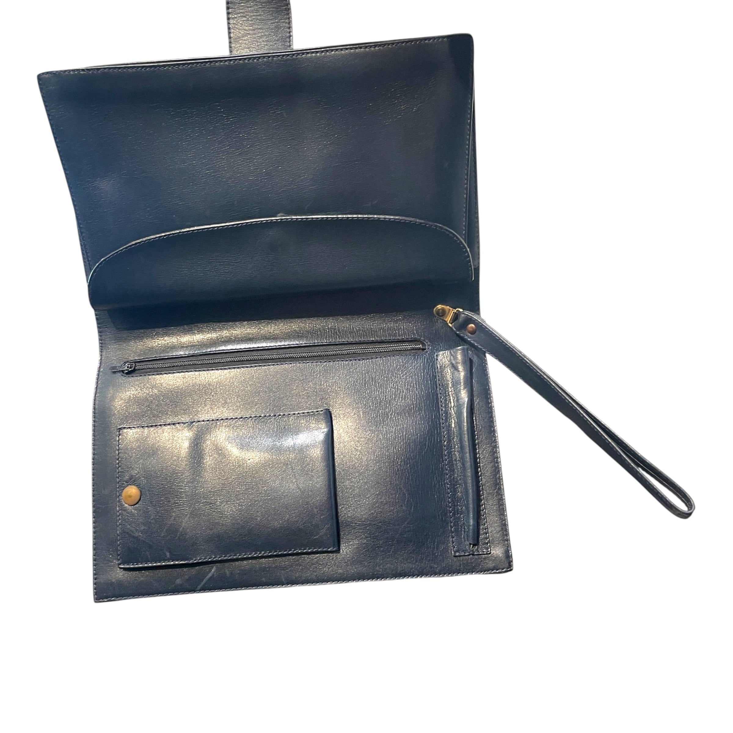 BALENCIAGA/Clutch Bag/Leather/NVY/Organizer Clutch view 4