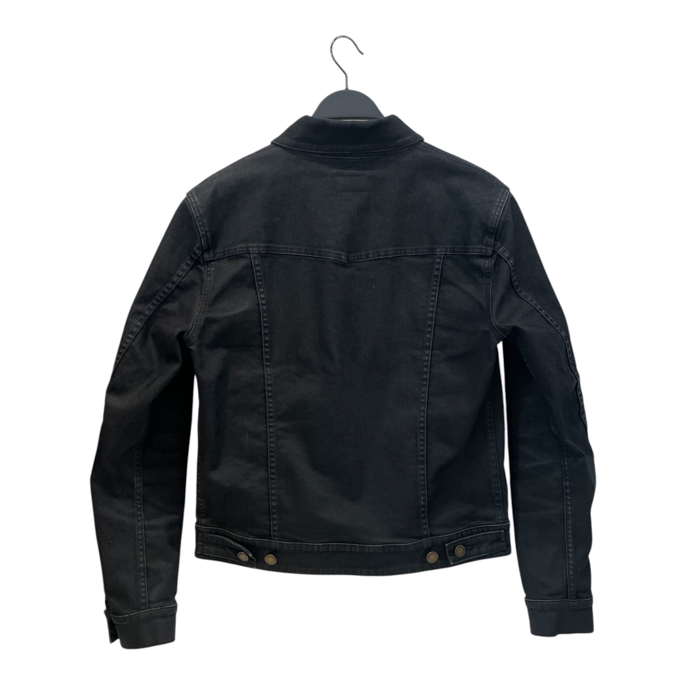 SAINT LAURENT/Denim Jkt/S/Cotton/BLK/ view 2