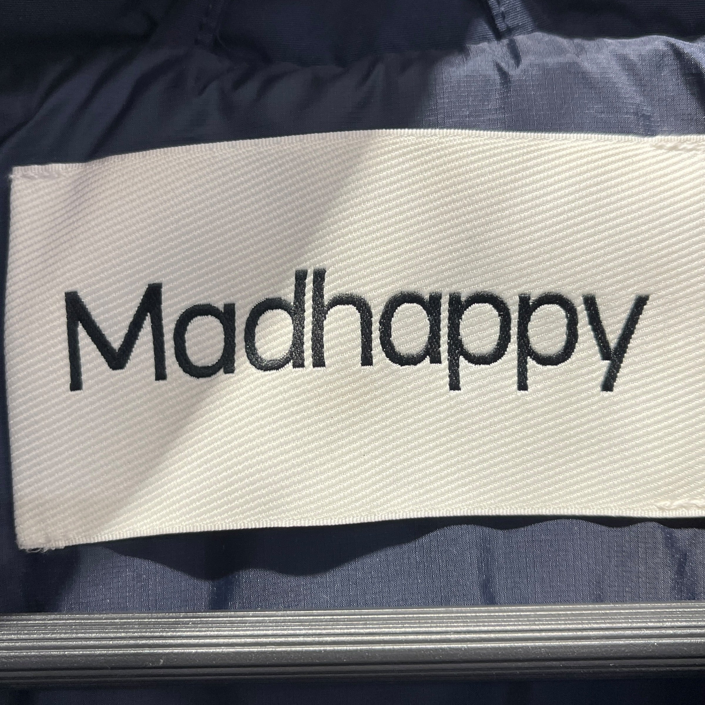 Madhappy/Puffer Jkt/L/Nylon/NVY/Graphic/Cursive Madhappy Navy Puffer view 3