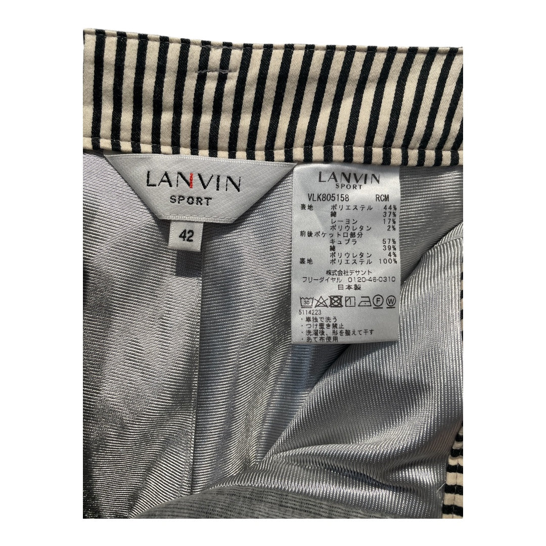 LANVIN SPORT/Bottoms/40/Hombre Check/Cotton/BLK/Black/White view 3
