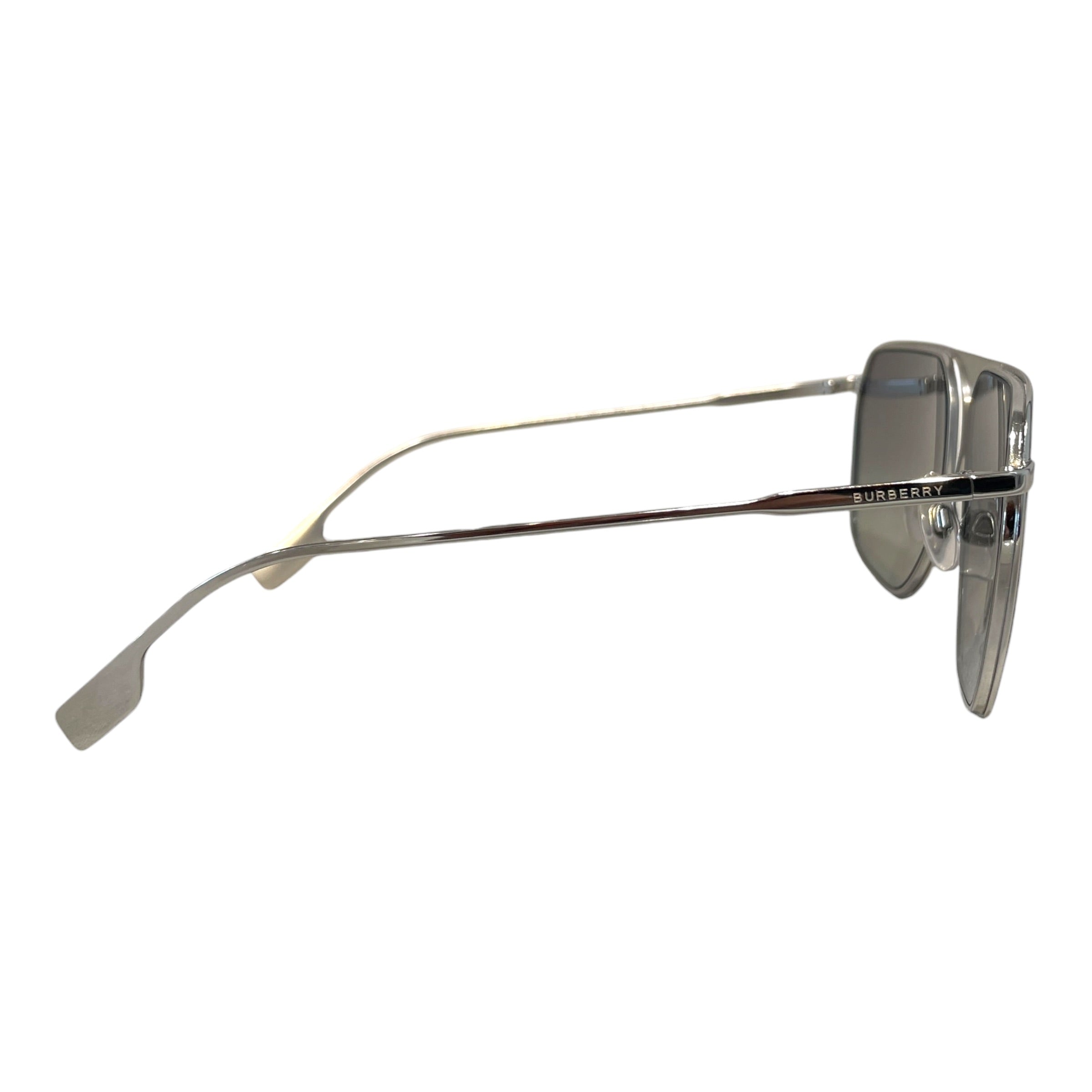 BURBERRY/Sunglasses/Metal/SLV/Wellington/M's/Gradient Lense Silver Frame view 2