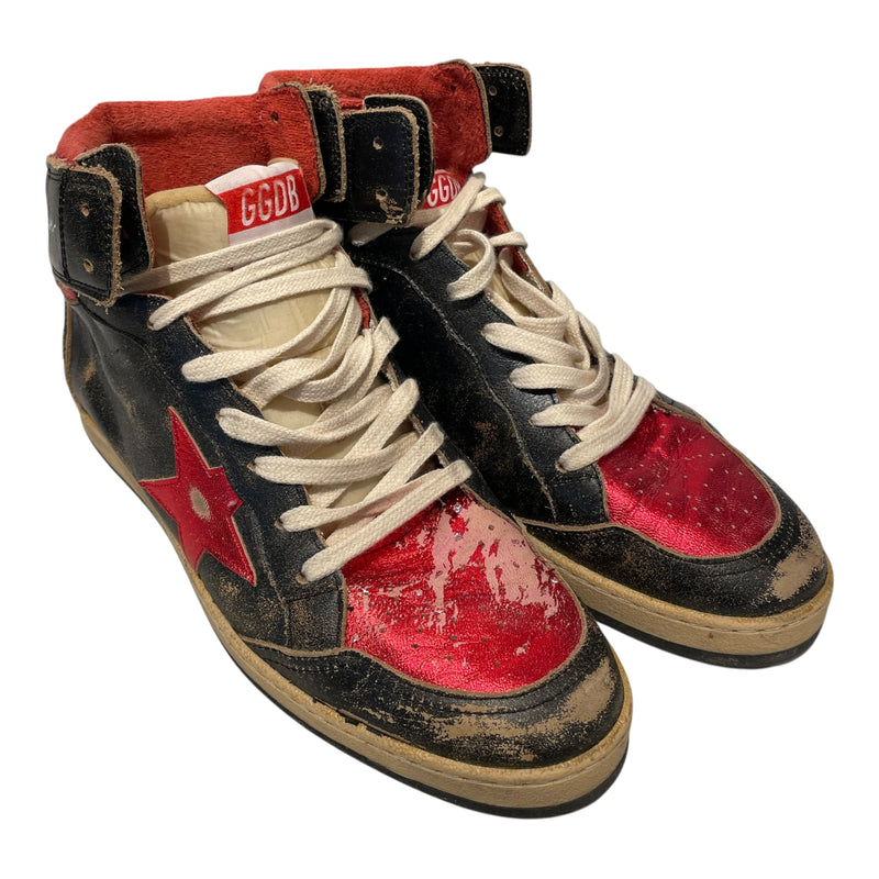 GOLDEN GOOSE/Hi-Sneakers/EU 43/Leather/RED/BLACK RED METALLIC
