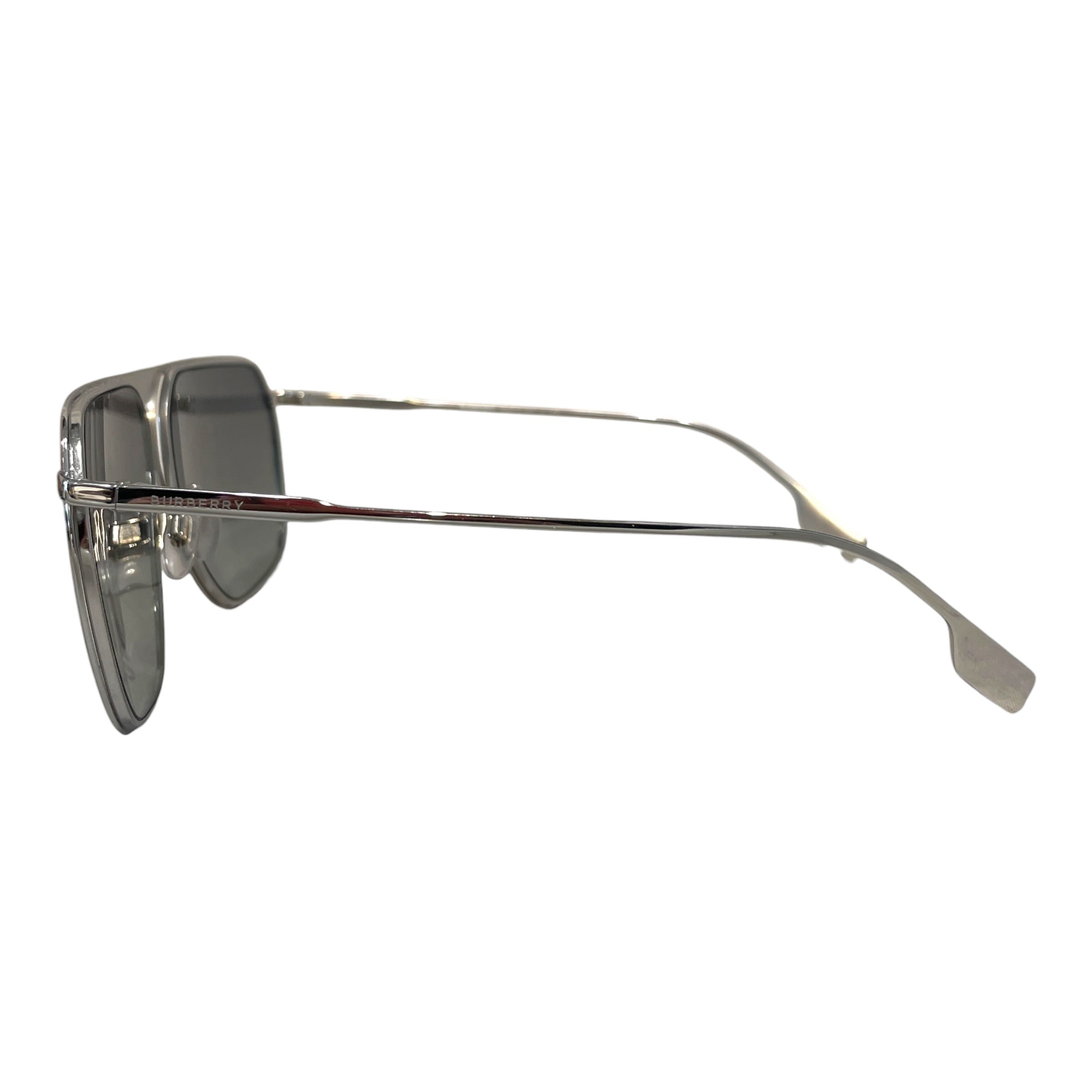 BURBERRY/Sunglasses/Metal/SLV/Wellington/M's/Gradient Lense Silver Frame view 3