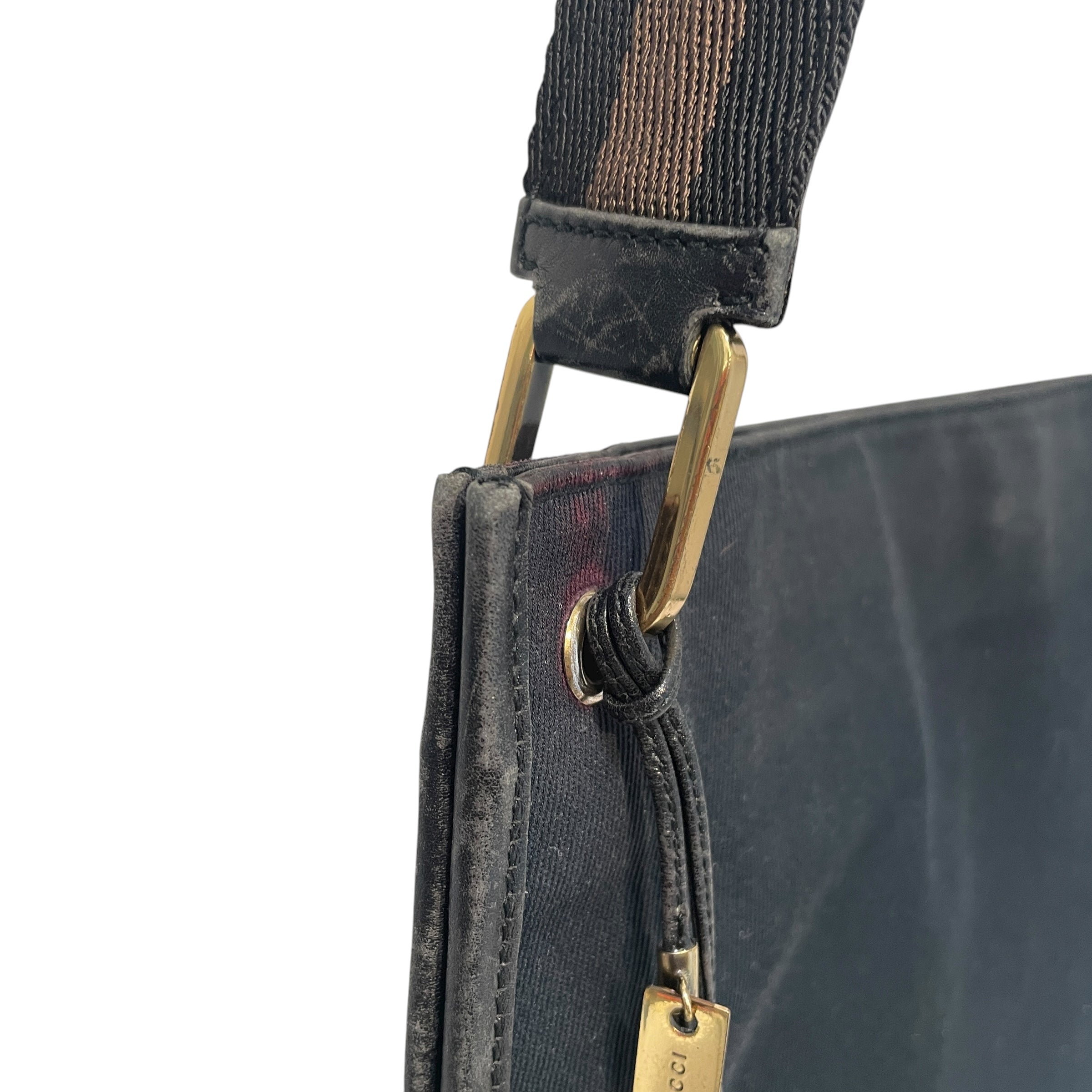 GUCCI/Tote Bag/Cotton/BLK/Canvas Shoulder Tote view 4