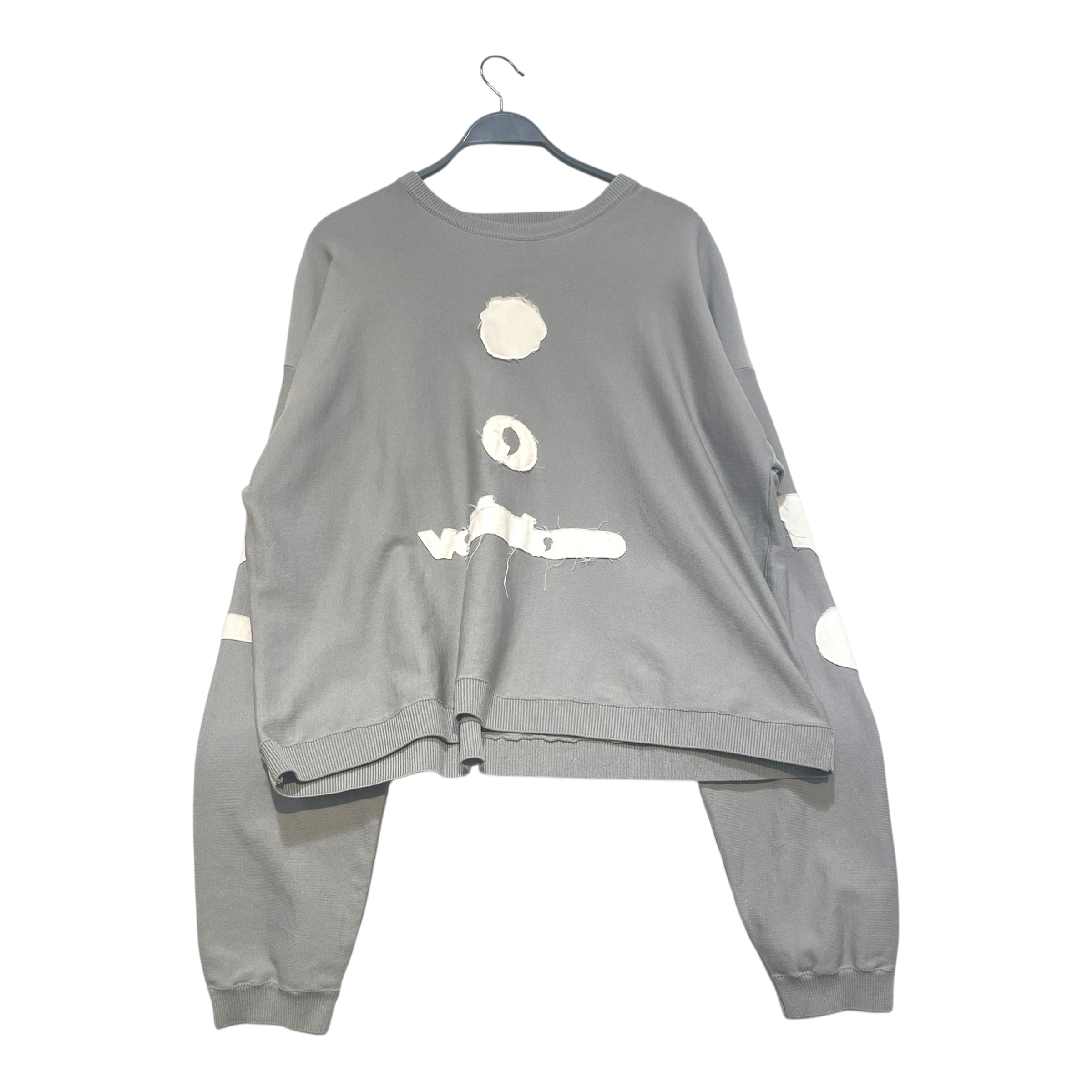 424(FourTwoFour)/Sweatshirt/XL/Graphic/Cotton/GRY/Gray Soccer Patchwork LS Shirt view 1