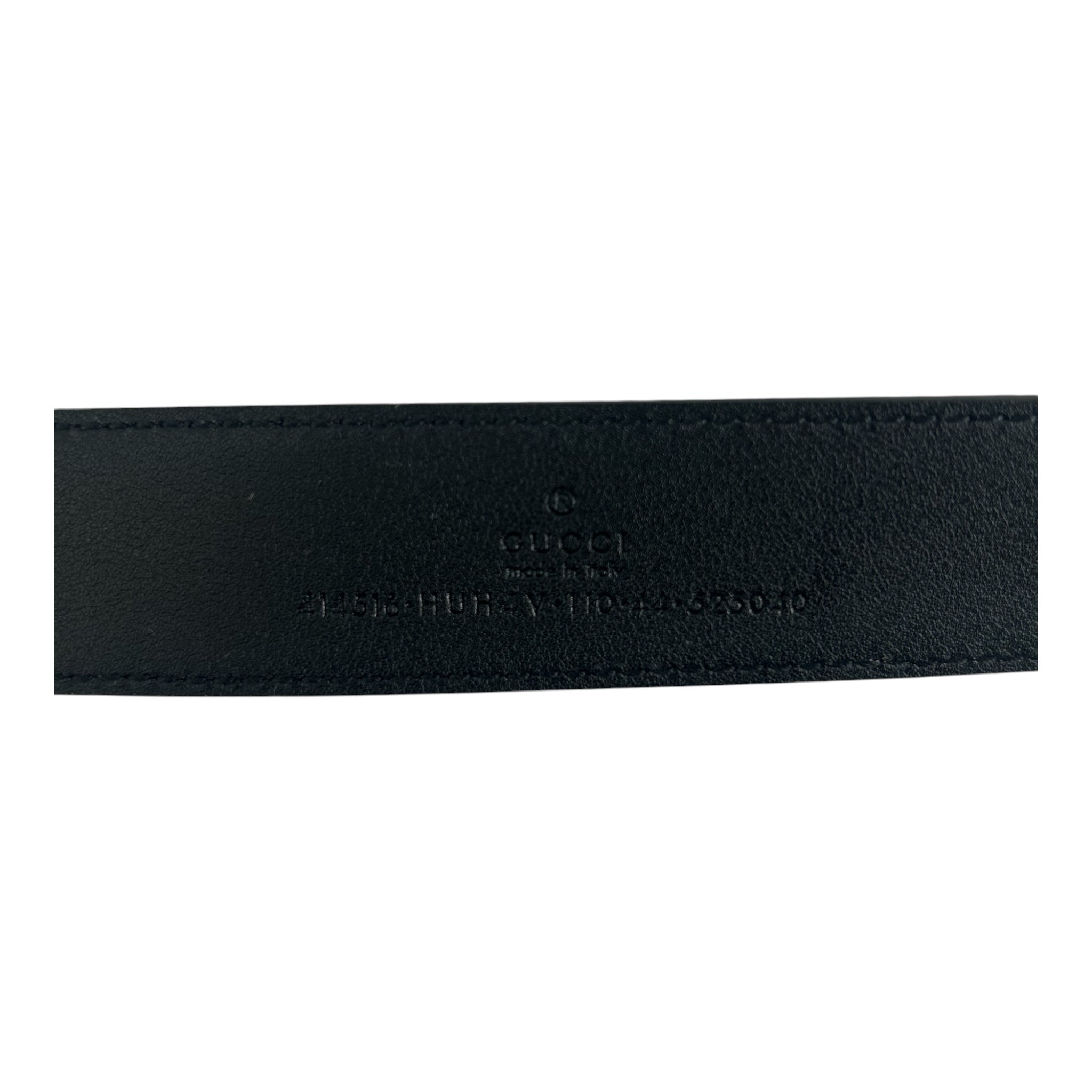 GUCCI/Belt/Monogram/KHK/L's/black g buckle view 3