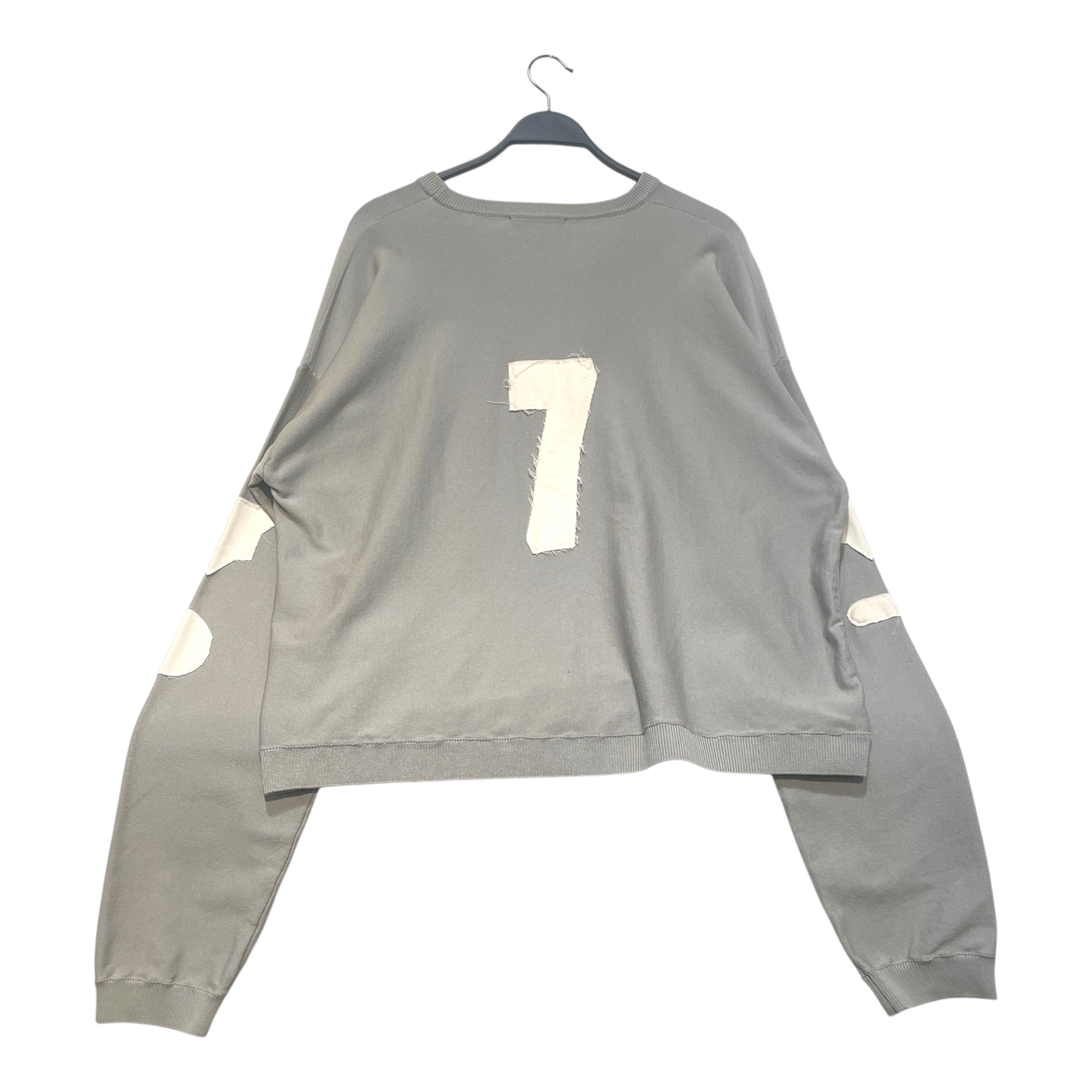 424(FourTwoFour)/Sweatshirt/XL/Graphic/Cotton/GRY/Gray Soccer Patchwork LS Shirt view 2