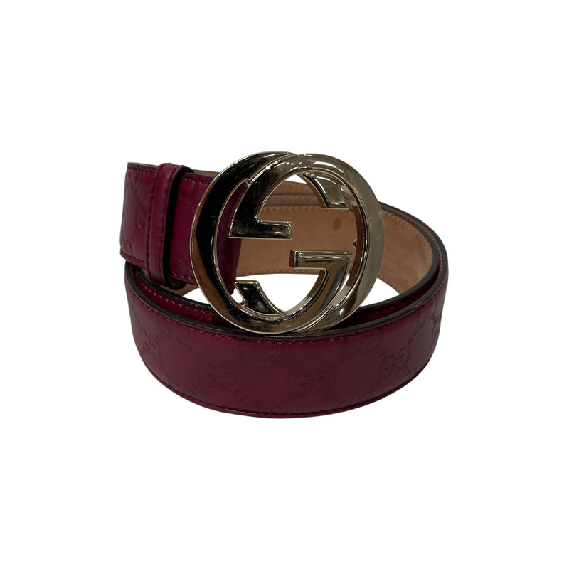 GUCCI/Belt/Leather/BRD/BURGUNDY