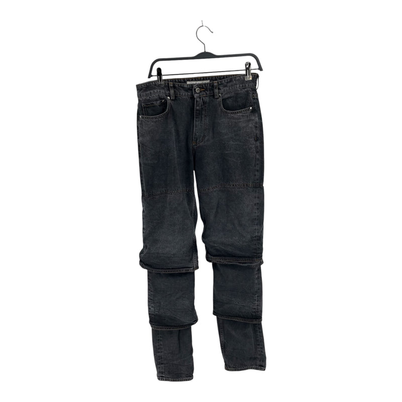 Y/PROJECT/Straight Pants/29/Denim/BLK/Multi-Cuffed Layered Jeans