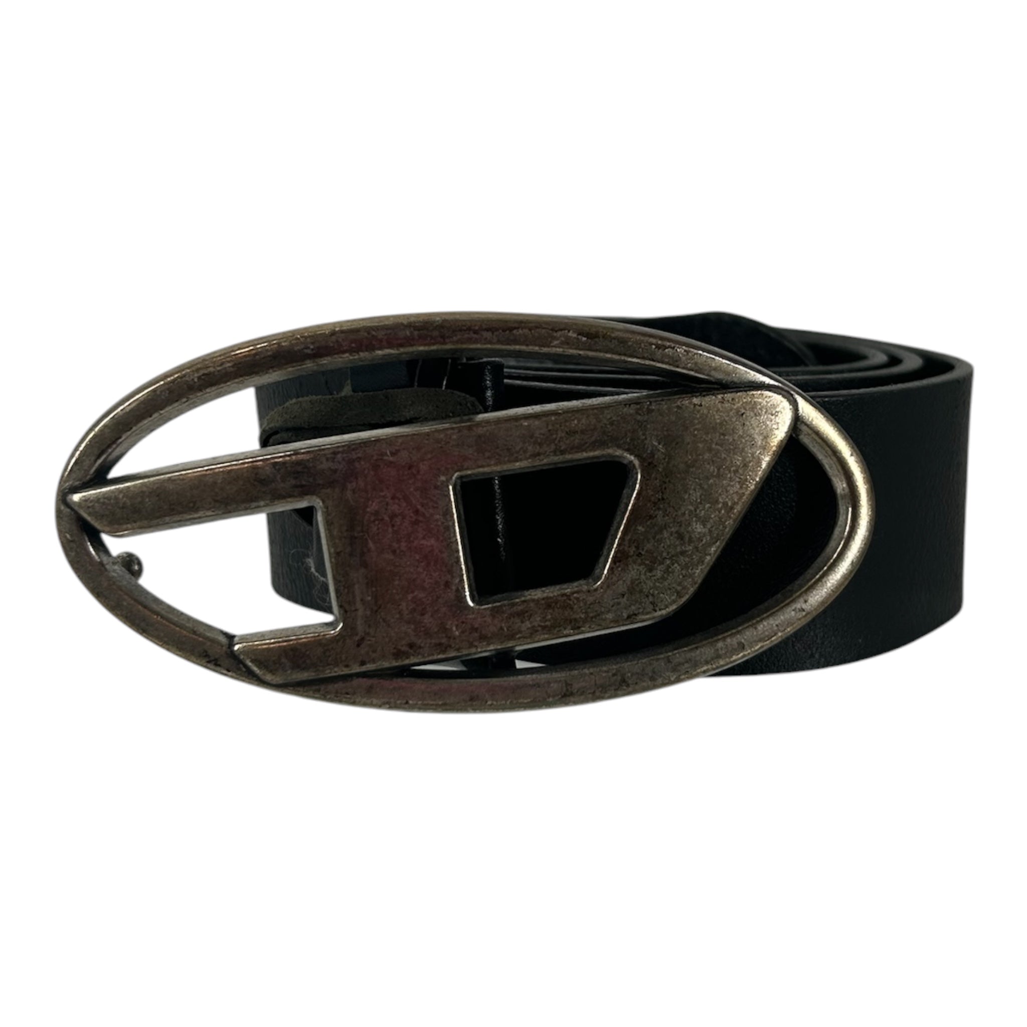 DIESEL/Belt/Leather/BLK/M's/SILVER D BUCKLE view 1