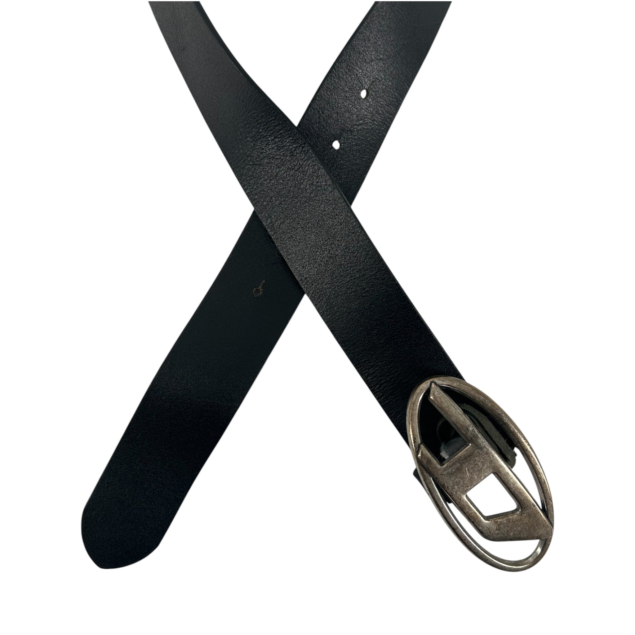 DIESEL/Belt/Leather/BLK/M's/SILVER D BUCKLE view 2