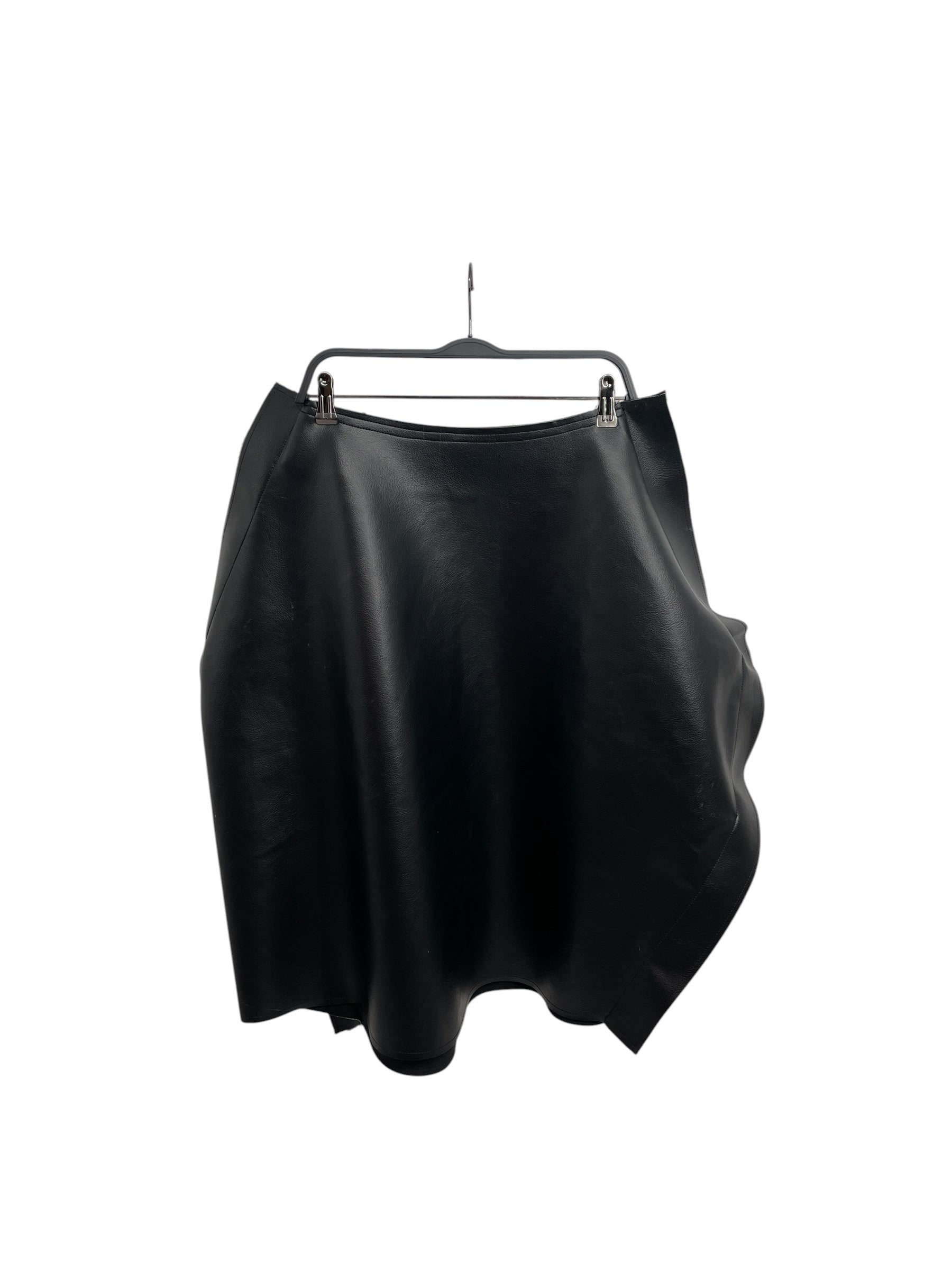 COMME des GARCONS/Skirt/XS/Leather/BLK/RAW EDGE/EXTRA SEAM/BOWLSHAPE view 1