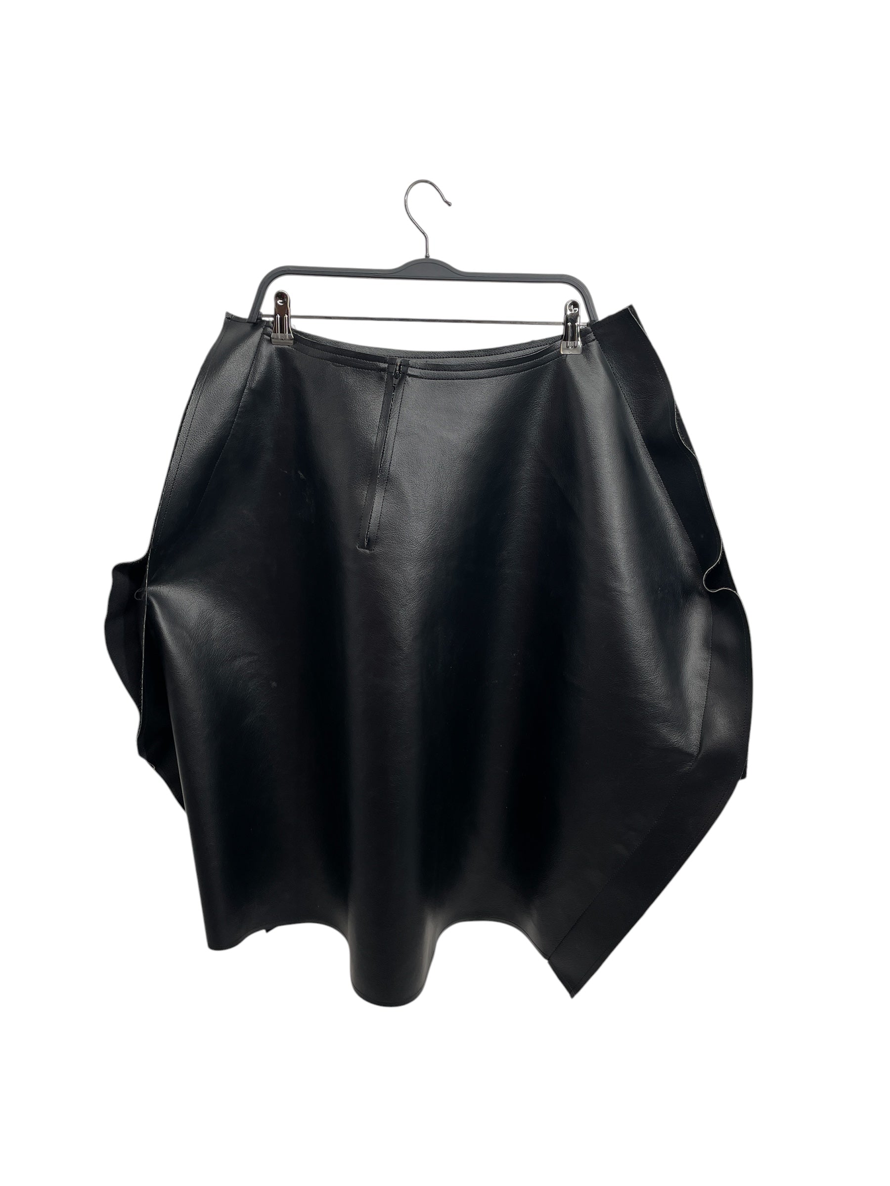 COMME des GARCONS/Skirt/XS/Leather/BLK/RAW EDGE/EXTRA SEAM/BOWLSHAPE view 2