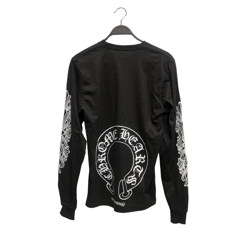 CHROME HEARTS/LS T-Shirt/M/Cotton/BLK/HORSESHOE LONG SLEEVE