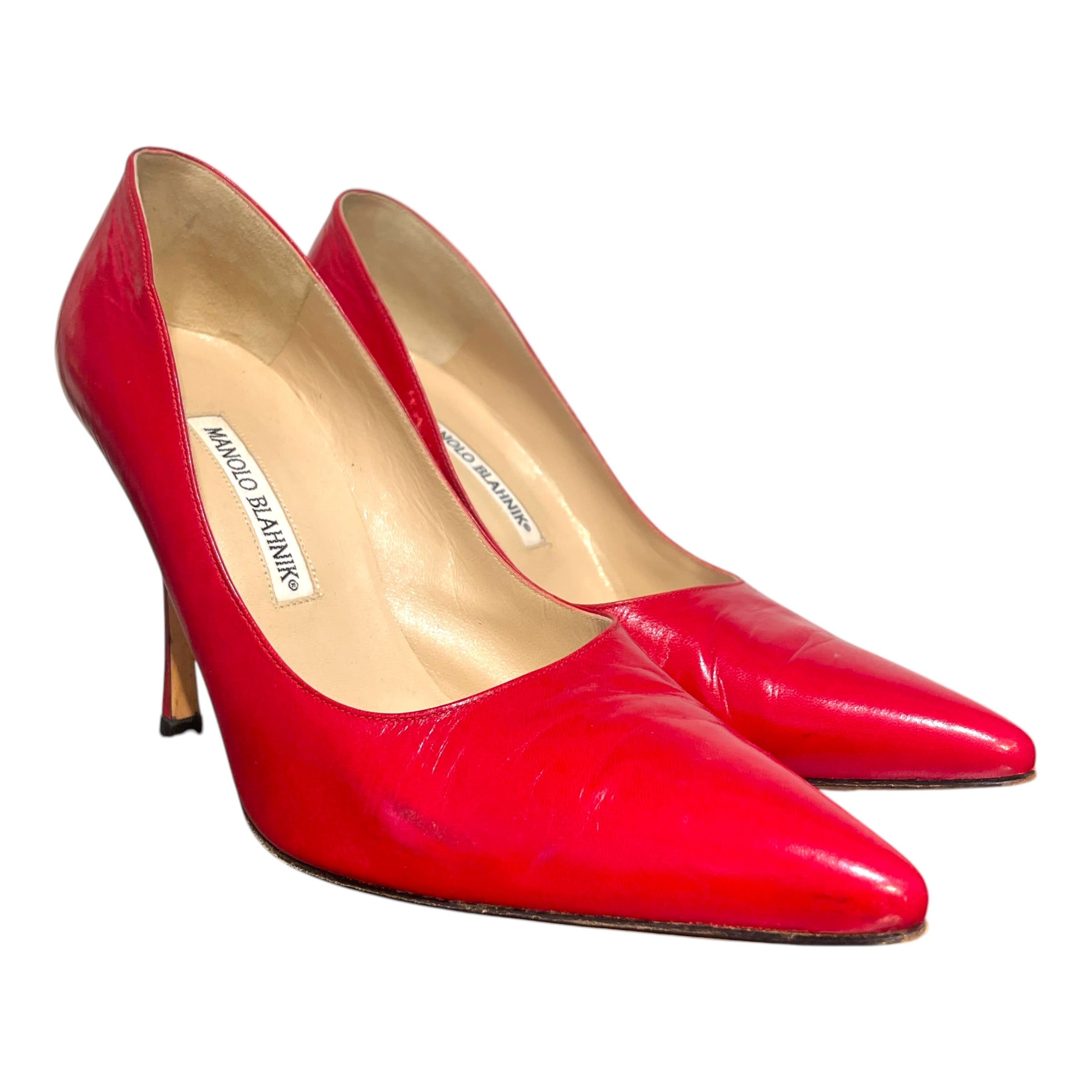 MANOLO BLAHNIK/Heels/EU 39/Leather/RED/ view 1