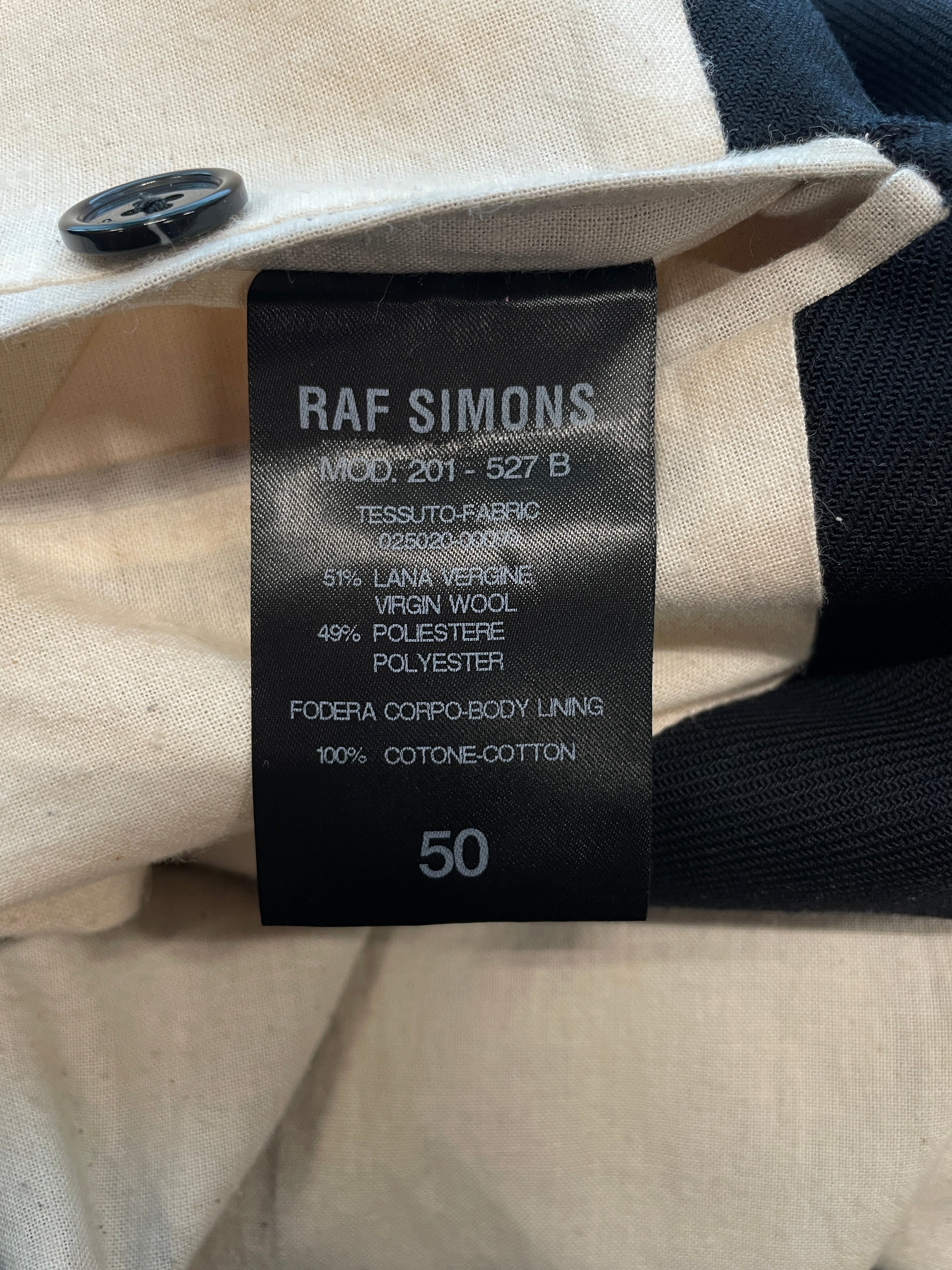 RAF SIMONS/Vest/50/Wool/BLK/RAW SLEEVES HEM view 5