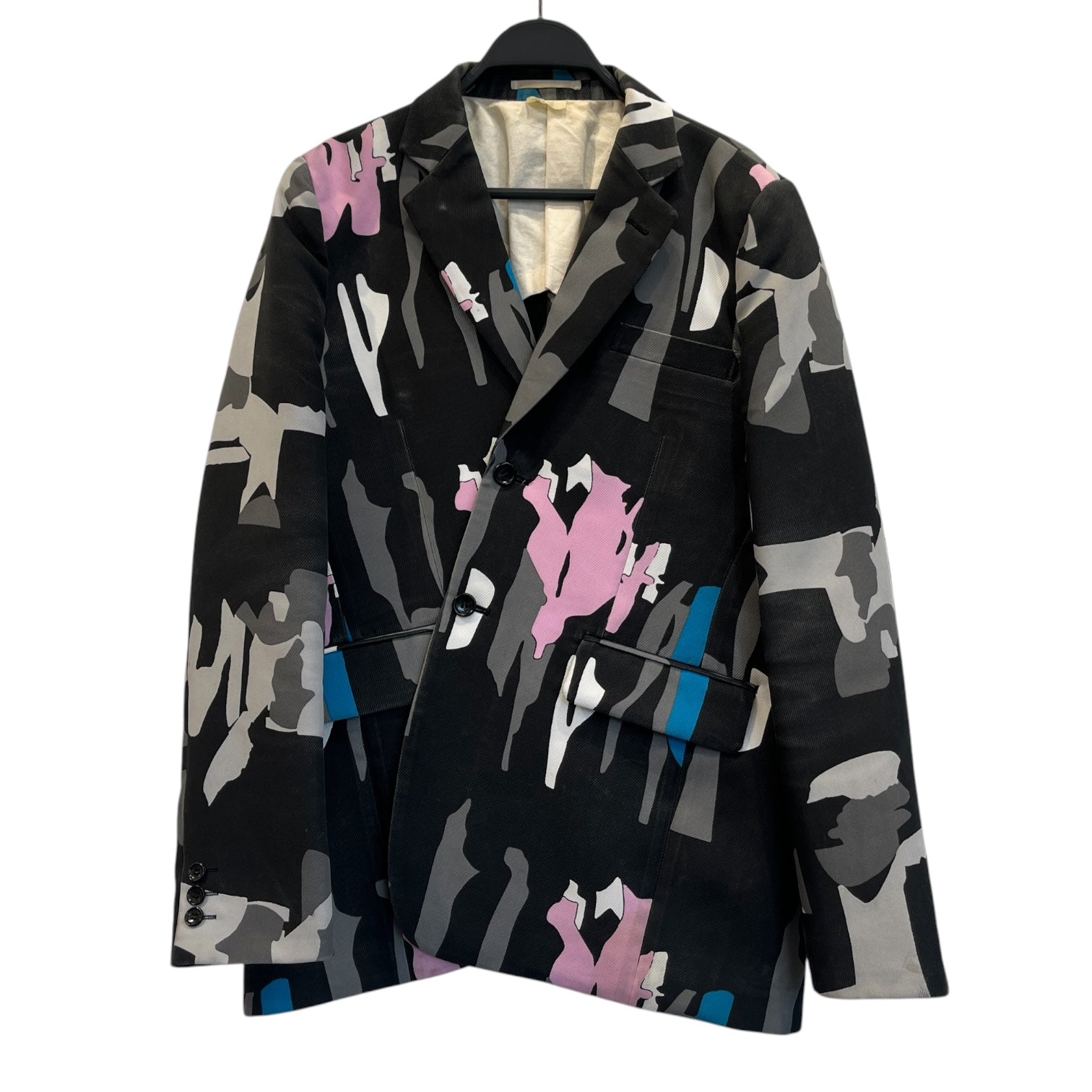 COMME des GARCONS HOMME PLUS/Jacket/S/Polyester/BLK/All Over Print/CHESTER view 1