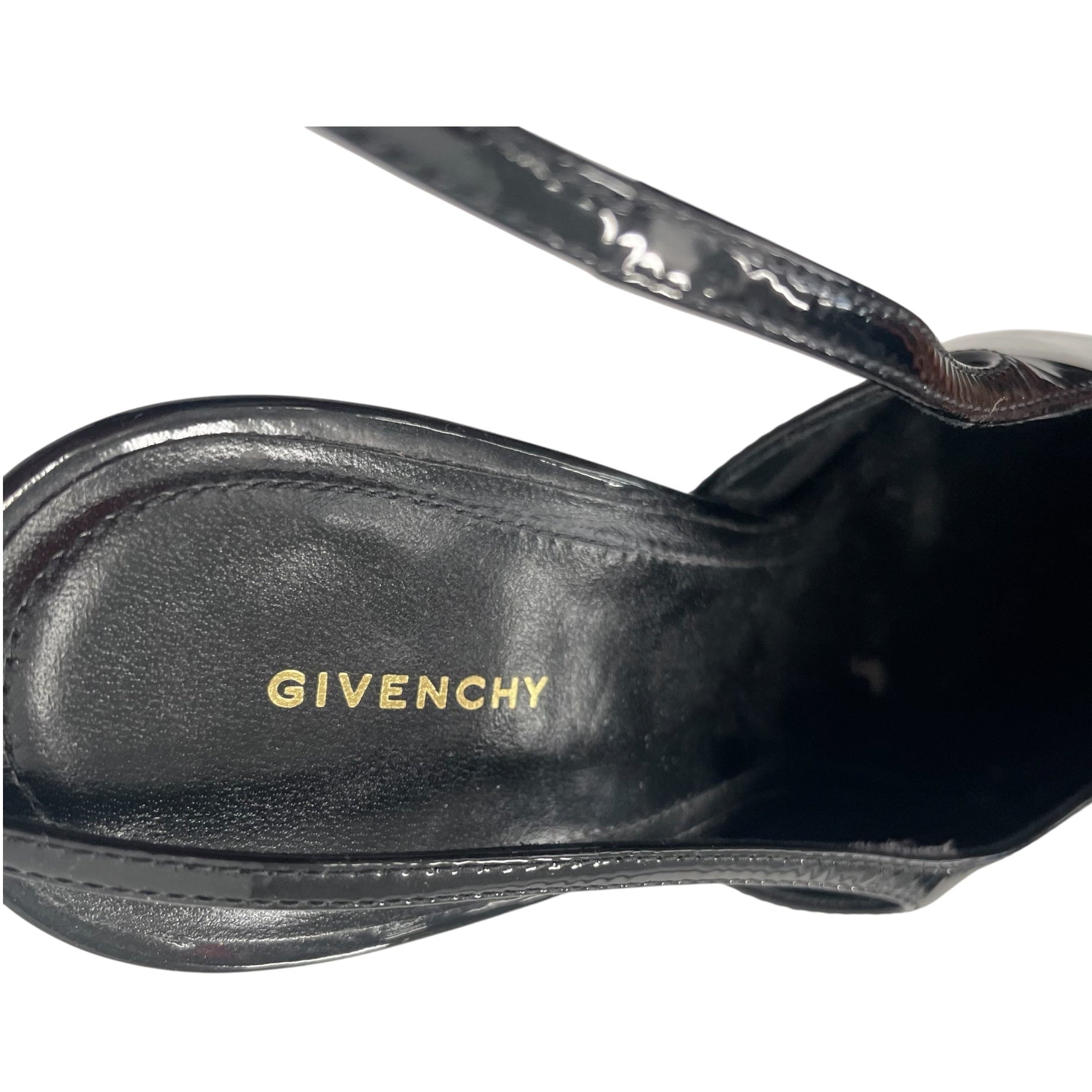 GIVENCHY/Heels/US 5.5/Leather/BLK/PATENT LEATHER SLINGBACKS view 3