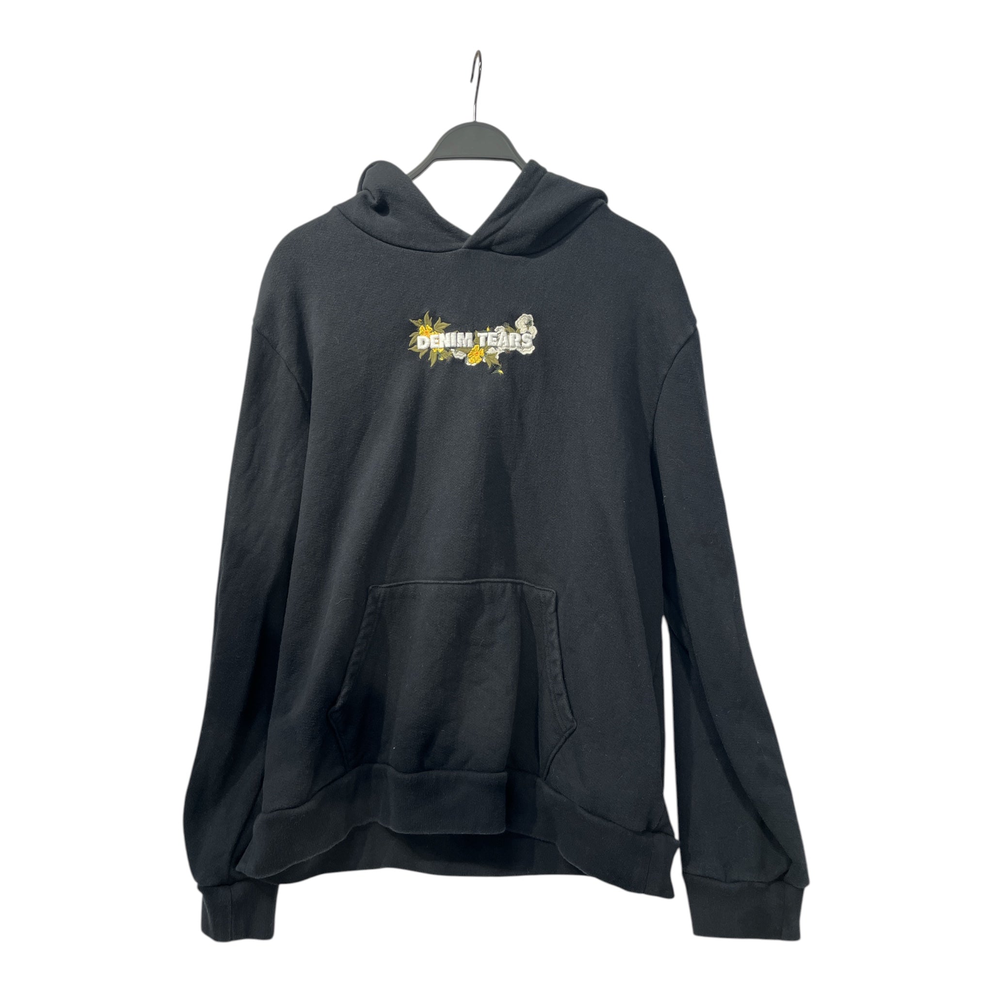 DENIM TEARS/Hoodie/XXL/Cotton/BLK/EMBROIDERED LOGO view 1