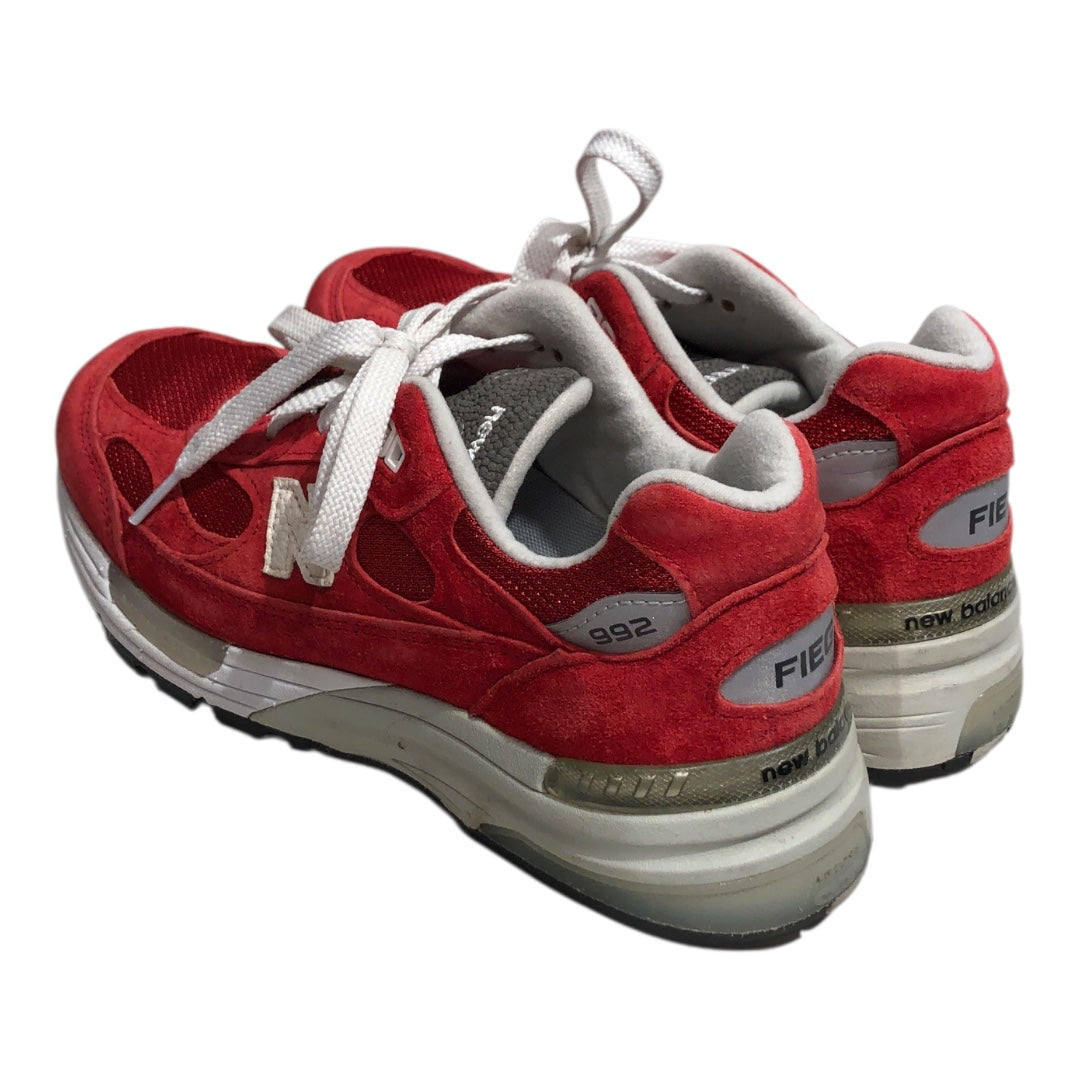 KITH/NEW BALANCE/Low-Sneakers/US 5.5/Suede/RED/992 Kithmas view 2