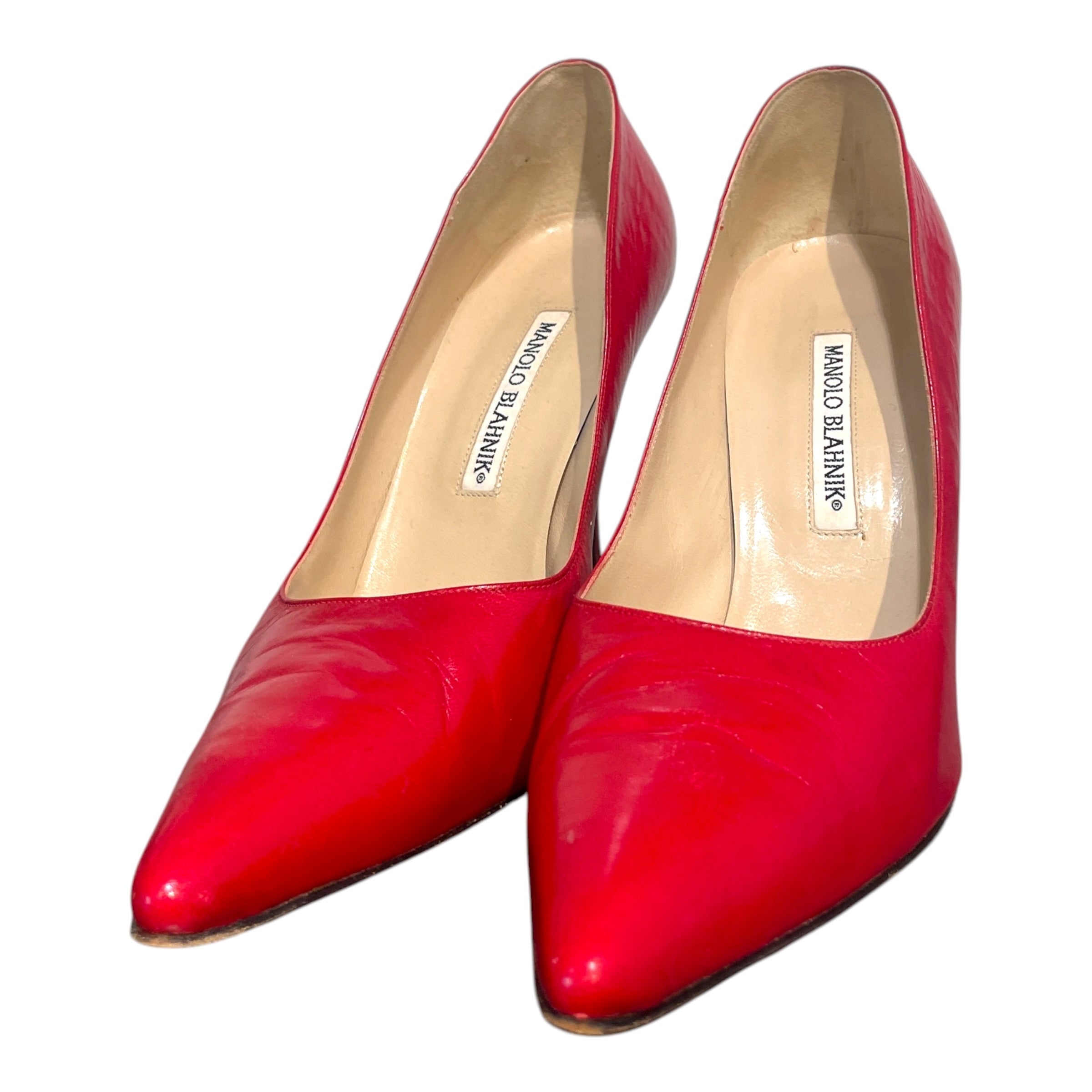 MANOLO BLAHNIK/Heels/EU 39/Leather/RED/ view 4