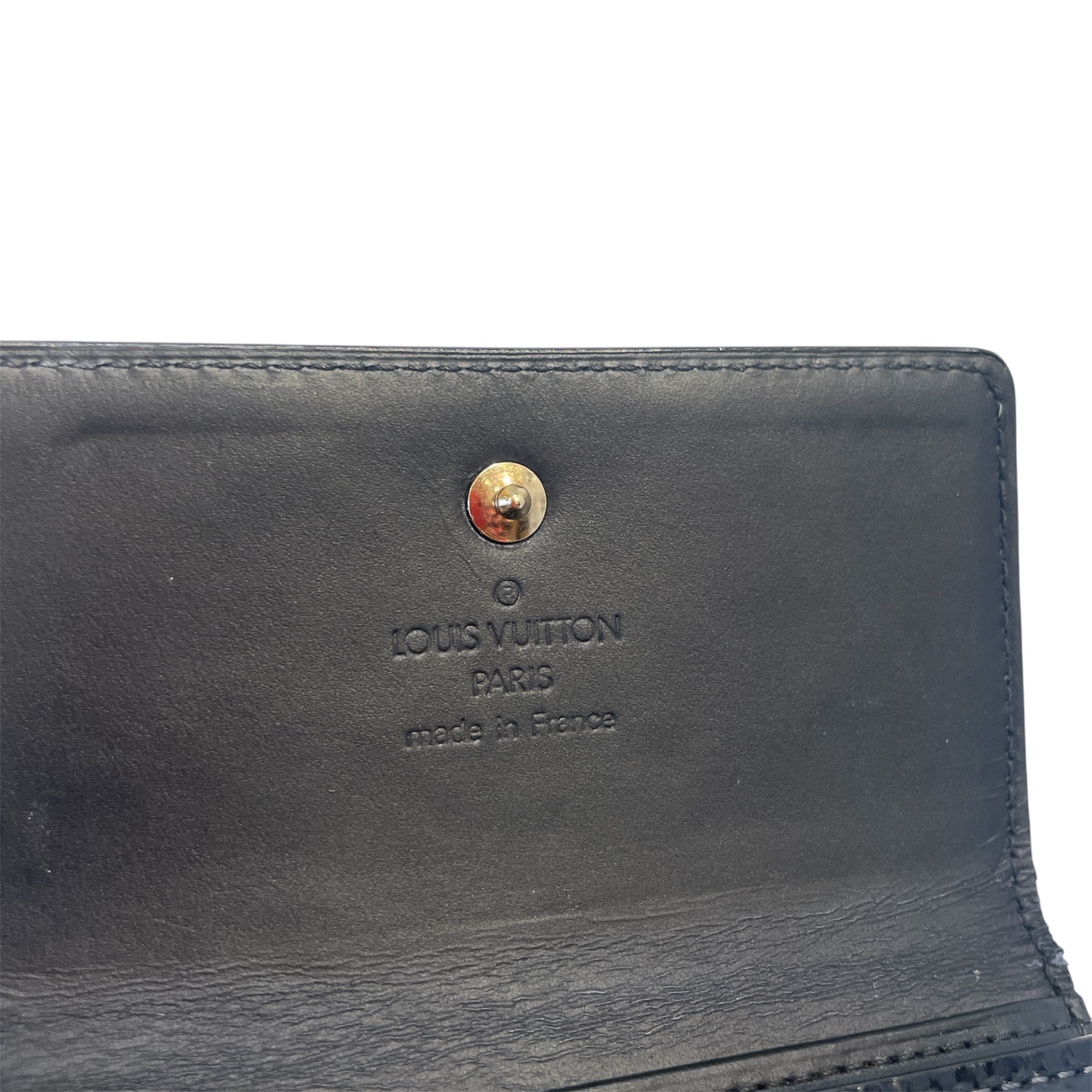 LOUIS VUITTON/Bifold Wallet/Monogram/Leather/BLK/Vernis Portefeuille Elise view 4