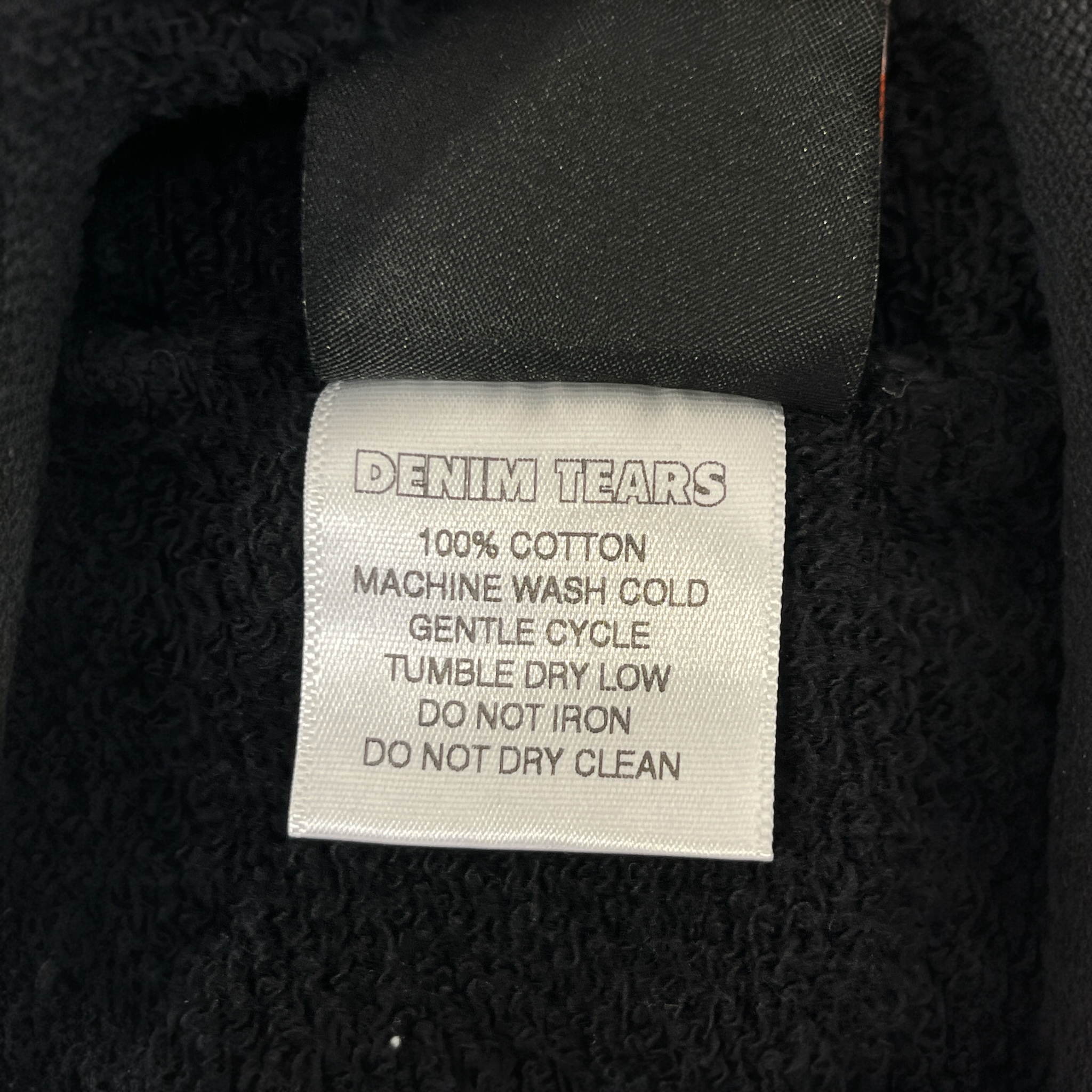 DENIM TEARS/Hoodie/XXL/Cotton/BLK/EMBROIDERED LOGO view 3