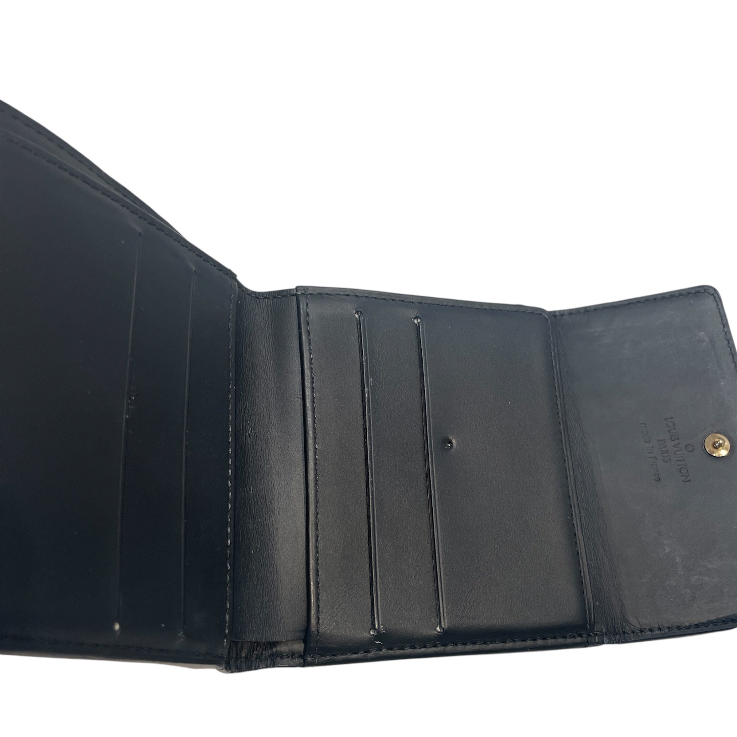 LOUIS VUITTON/Bifold Wallet/Monogram/Leather/BLK/Vernis Portefeuille Elise view 5